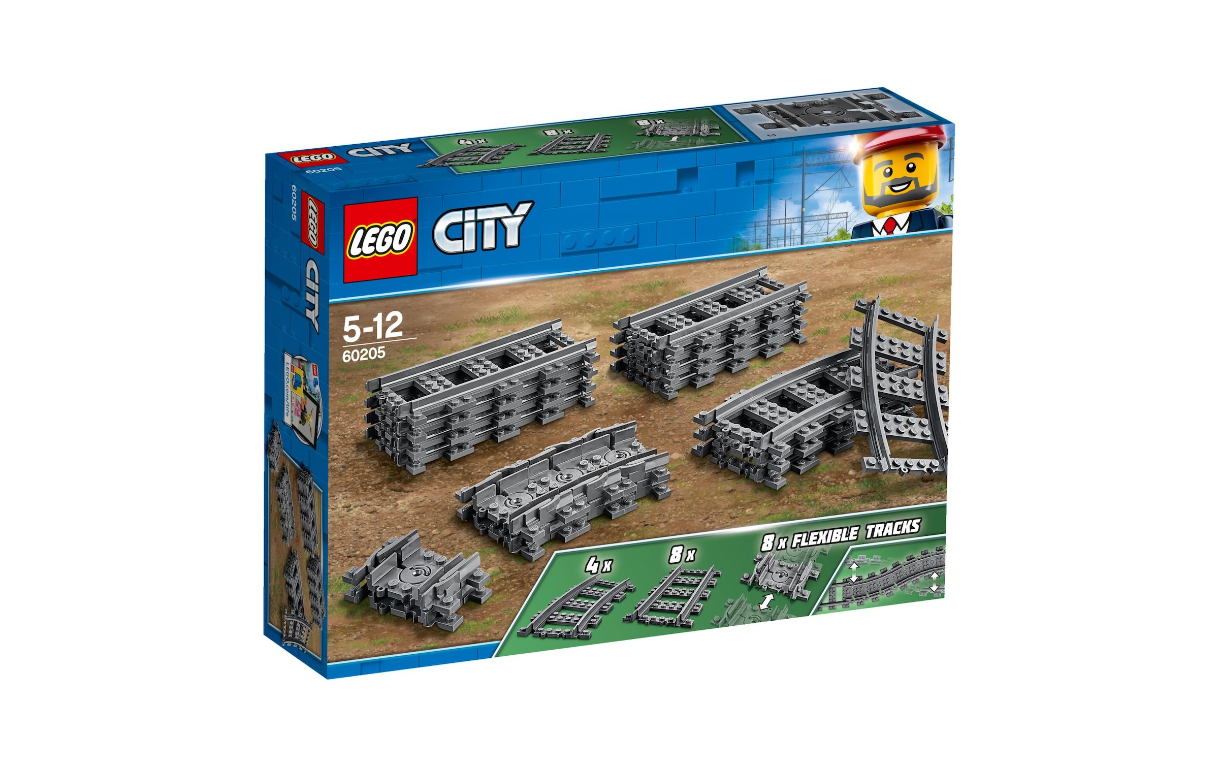 LEGO® Konstruktionsspielsteine »Schienen 60205«