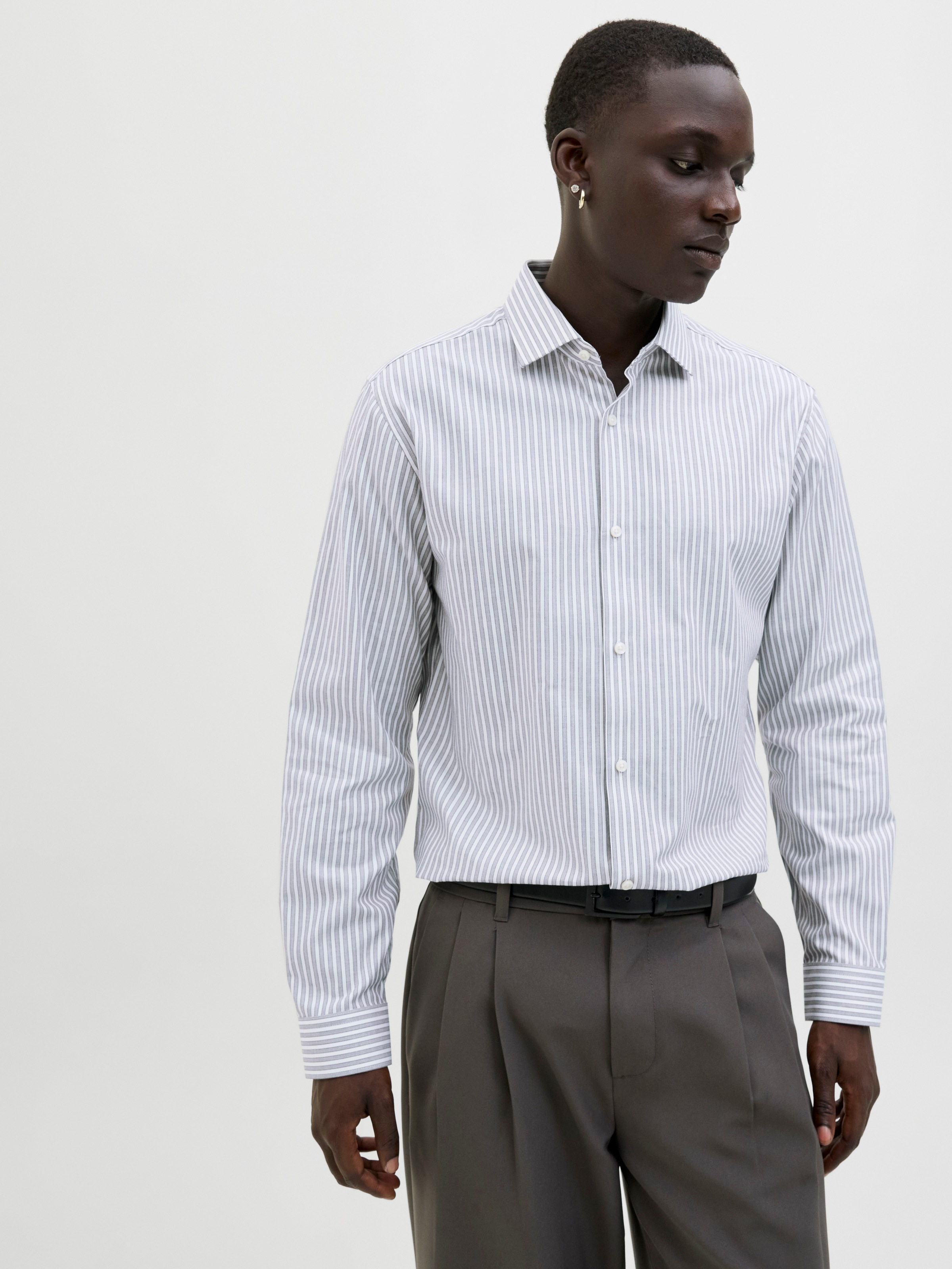 Jack & Jones Langarmhemd »JPRBLAPARKER Slim Fit Hemd, atmungsaktiv, ideal für den Alltag«, unifarben, modisch, slim fit, Baumwolle, Hemdkragen