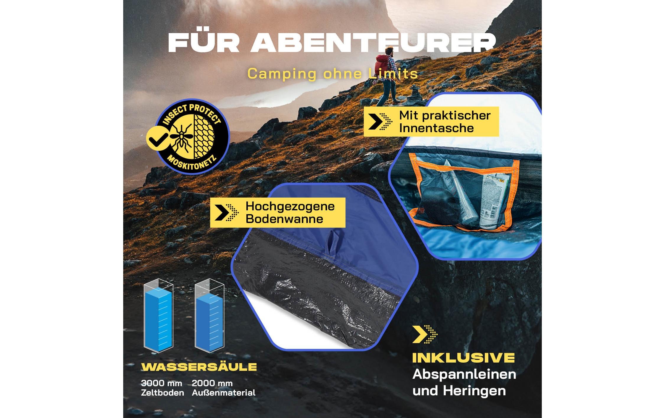 Wurfzelt »Where tomorrow 3 Personen«, 3 Personen