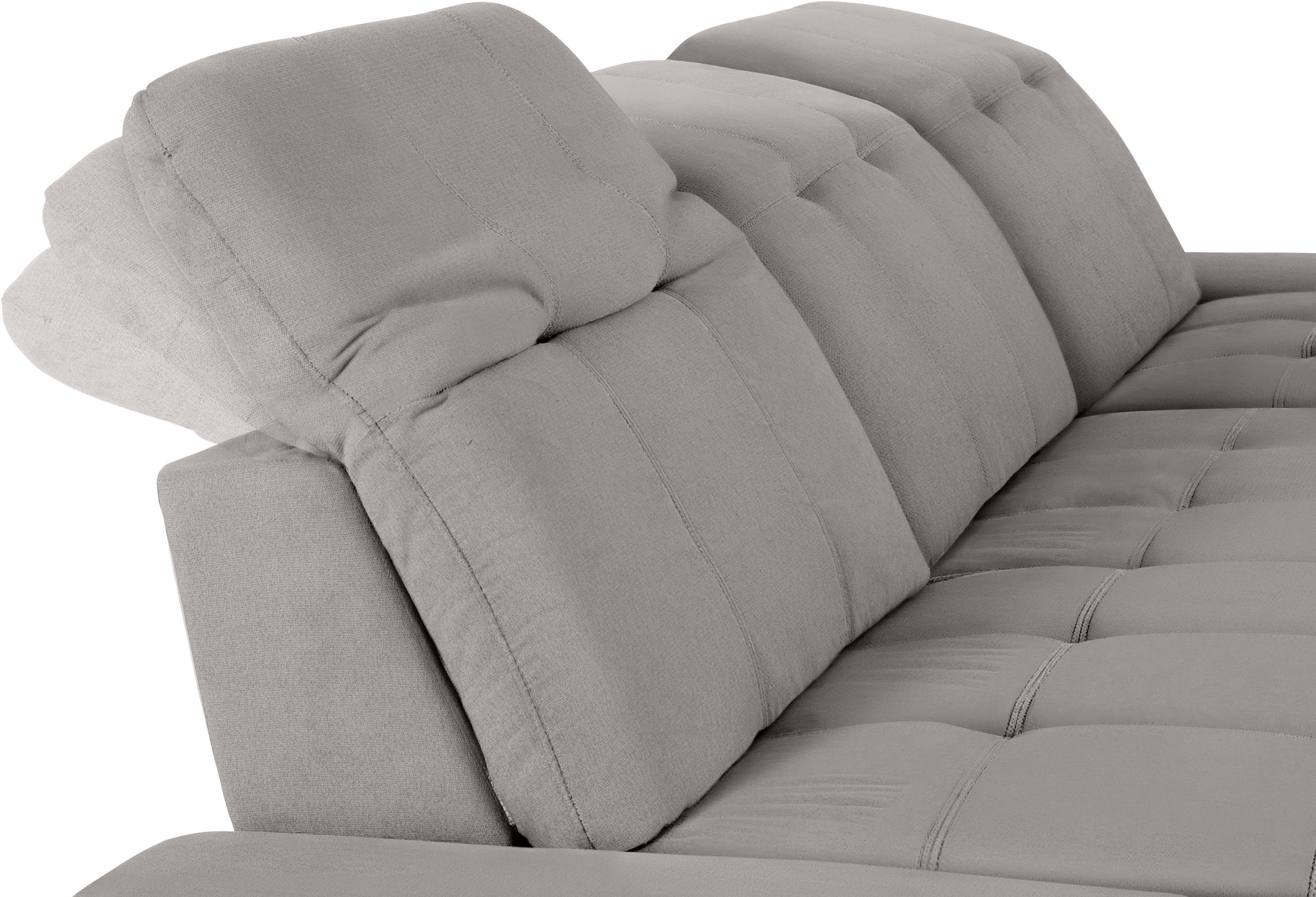 COTTA Ecksofa »Holiday L-Form mit Sitztiefen-, Armteil- und Kopfteilverstellung«, wahlweise mit Bettfunktion & Bettkasten