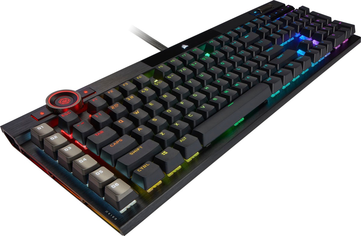 Corsair Gaming-Tastatur »Corsair K100 RGB«, (Handgelenkauflage-Multimedia-Tasten-programmierbare G-Tasten)