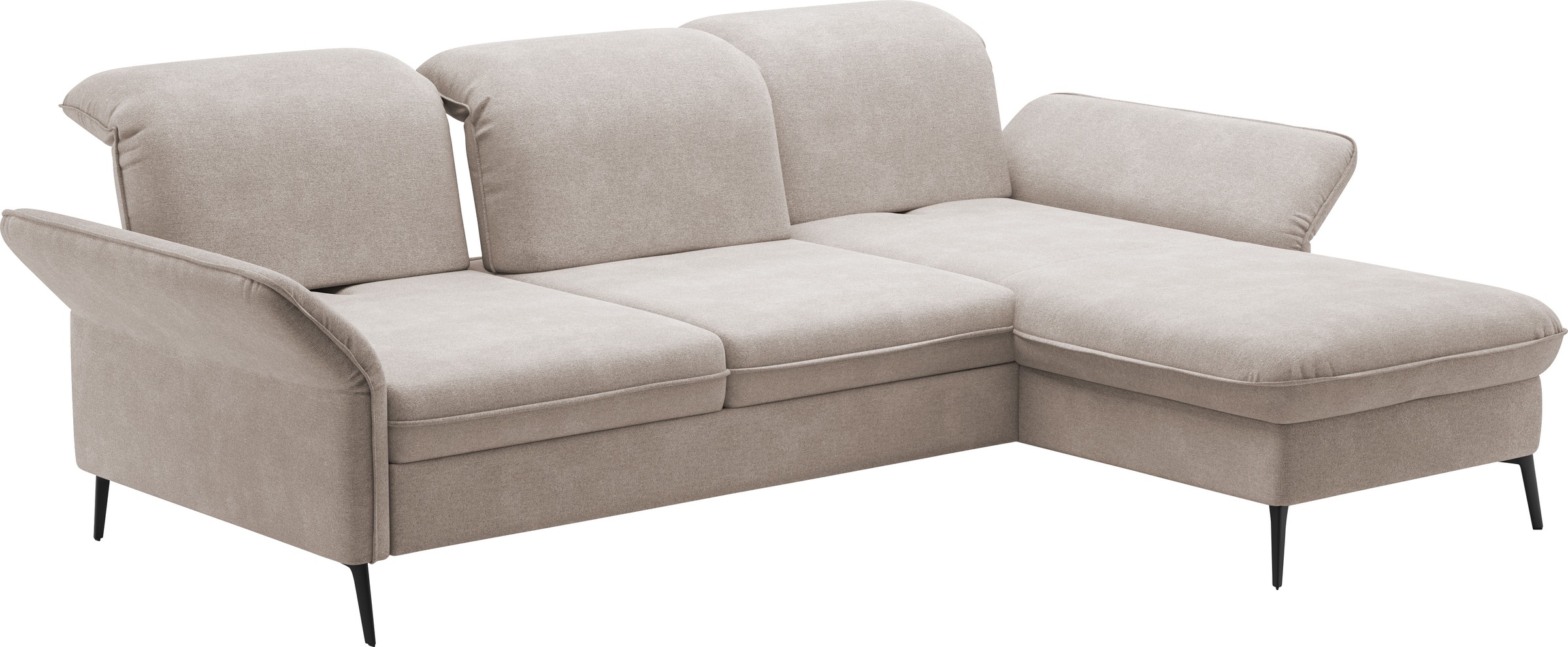 sit&more Ecksofa »Emely, inkl. Sitztiefenverstellung«, wahlweise mit Bettfunktion,Bettkasten,Kopf- & Armteilverstellung
