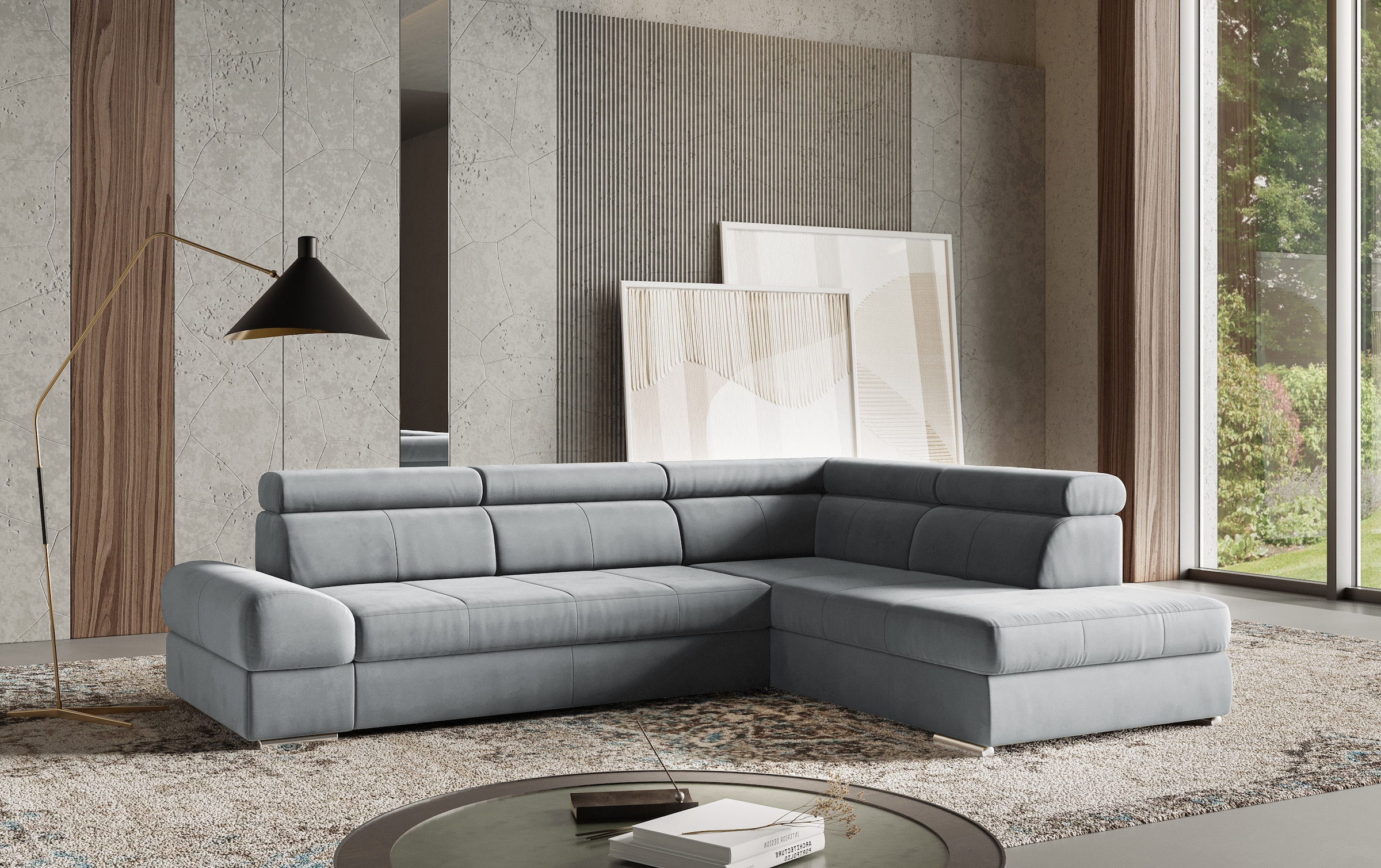 sit&more Ecksofa »Broadway L-Form«, mit verstellbaren Kopfteilen, wahlweise mit Bettfunktion