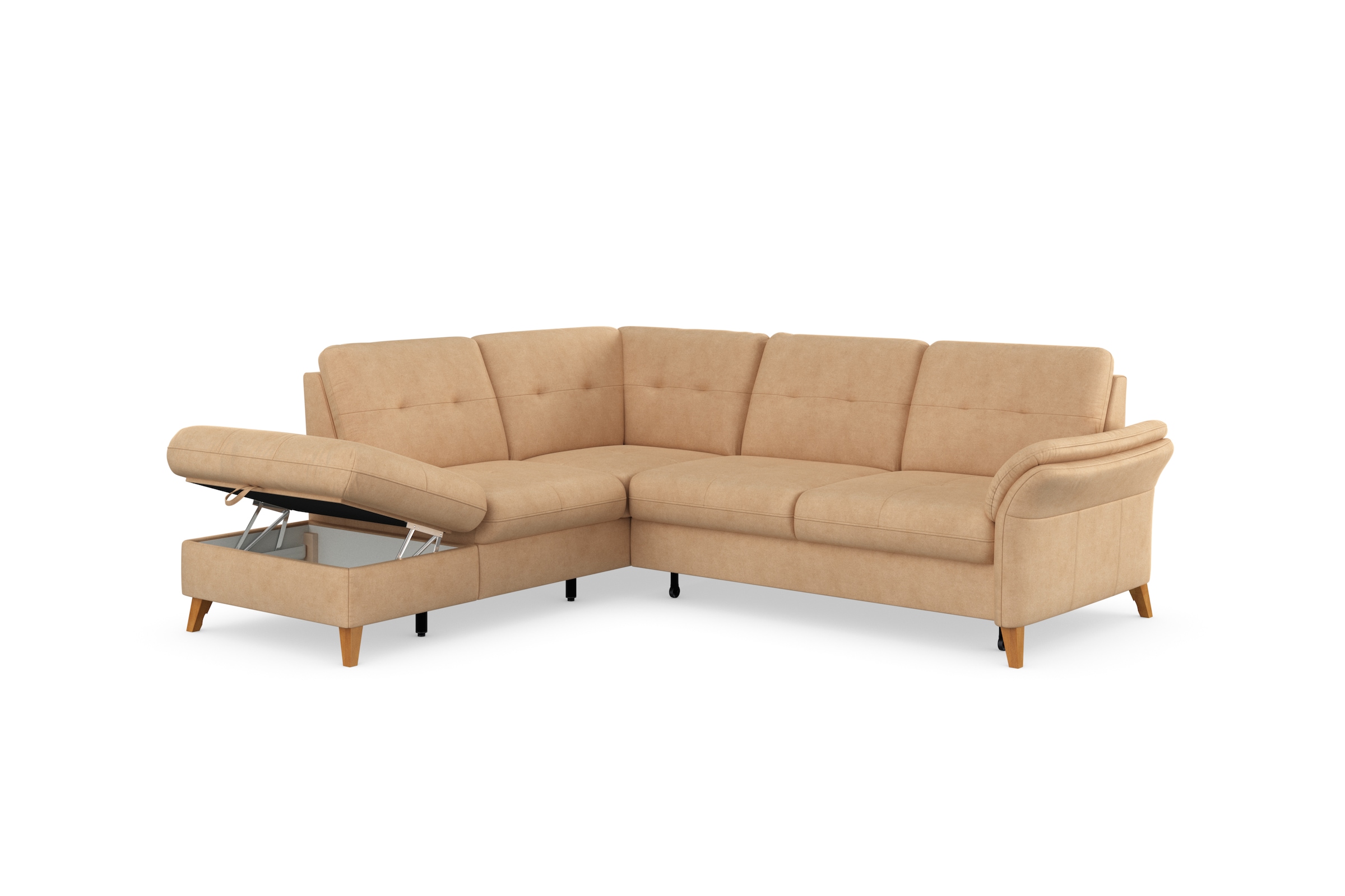 sit&more Ecksofa »Göteborg«, inkl. Sitztiefenverstellung, wahlweise mit Bettfunktion & Bettkasten