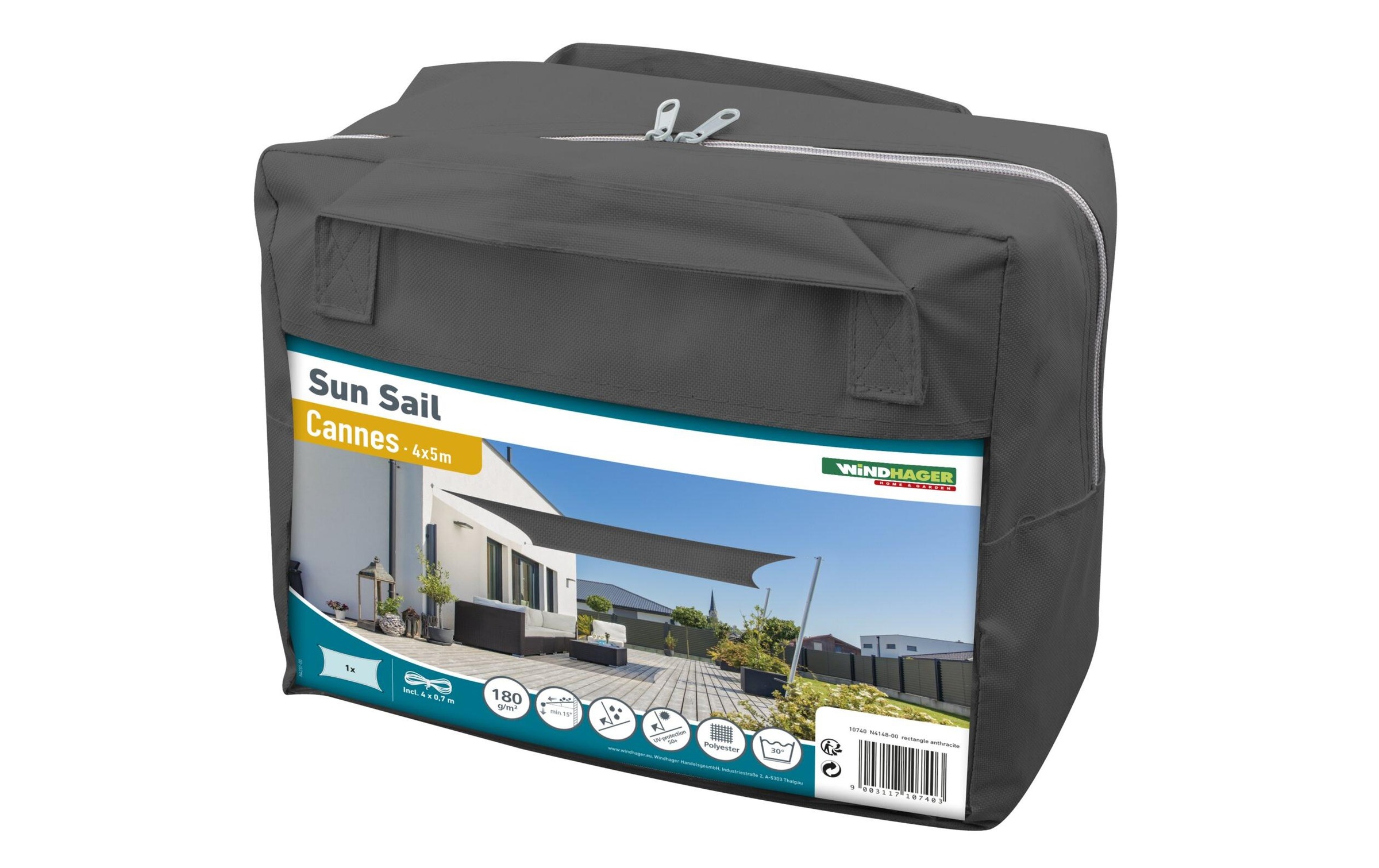 Windhager Sonnensegel »Rechteck 2x3m, grau«