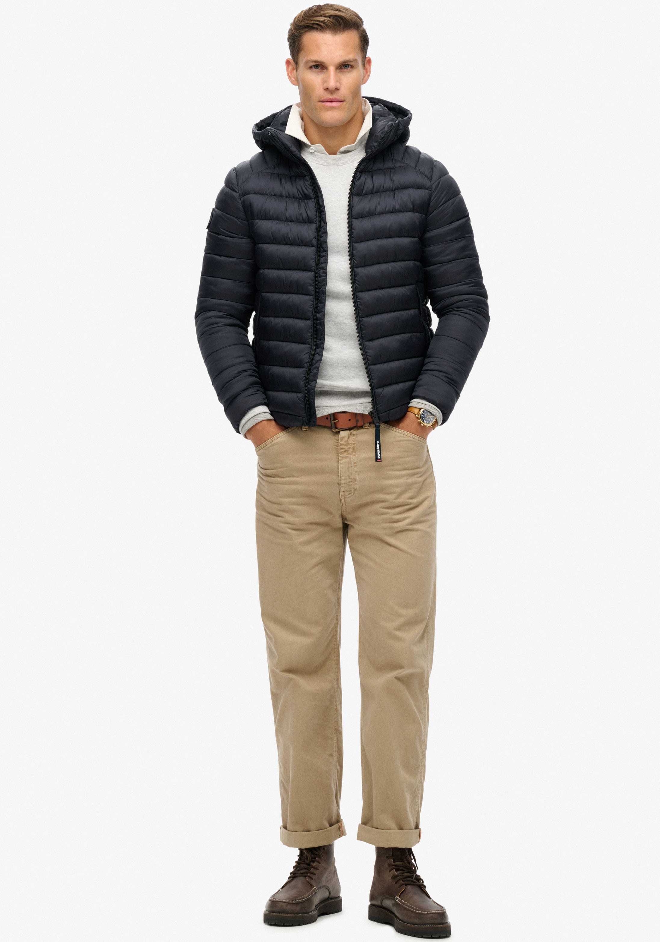 Superdry Steppjacke »HOODED FUJI SPORT PADDED JKT«, mit Kapuze