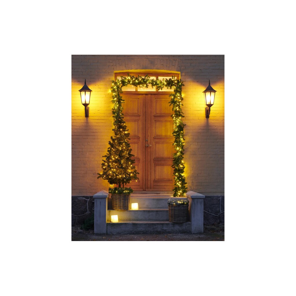 Sirius Dekokranz »LED Weihnachtskranz grün beschneit«