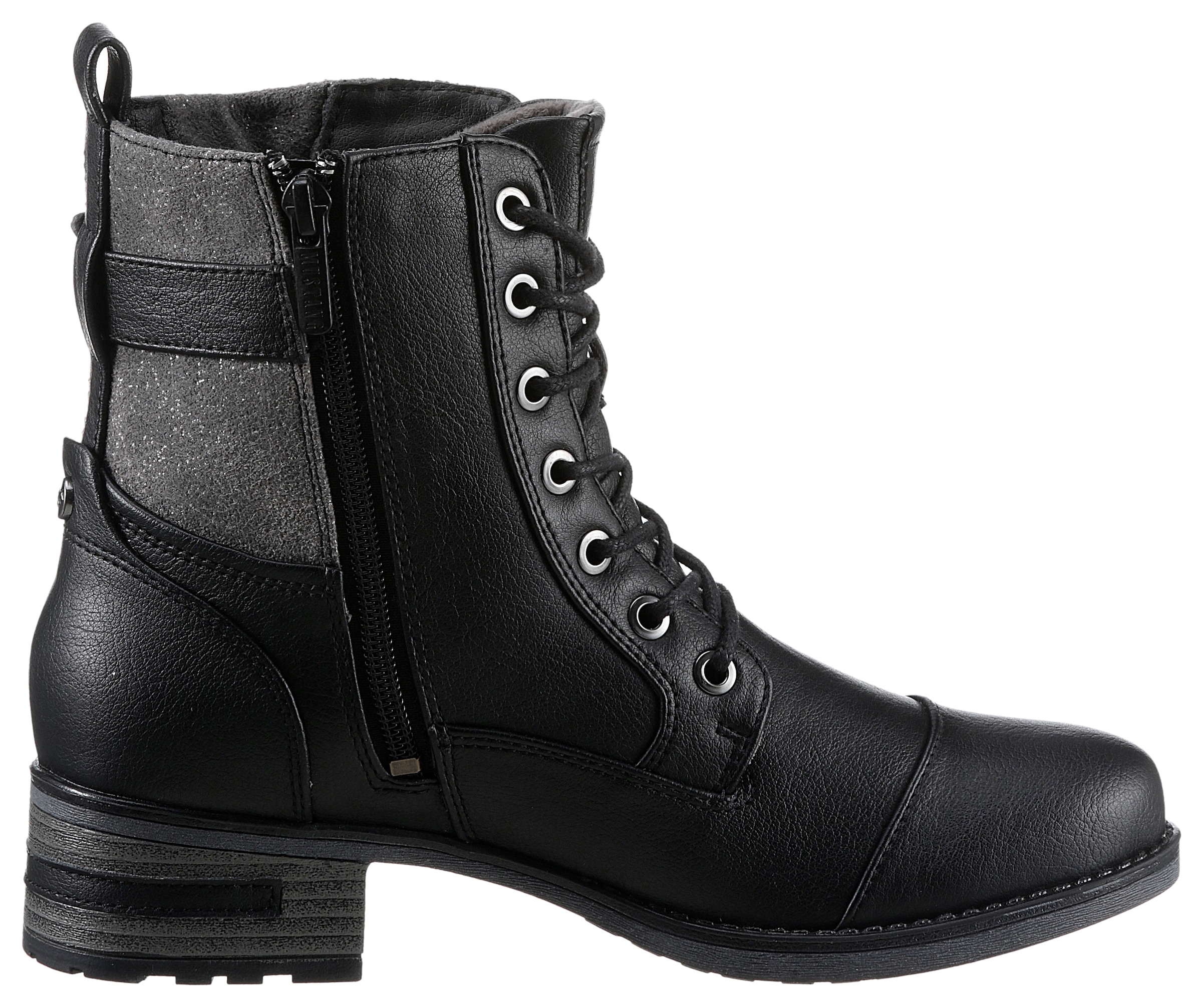 Mustang Shoes Schnürstiefelette, mit Innen-Reissverschluss