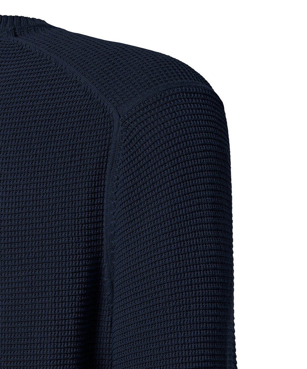 Pierre Cardin Rundhalspullover, mit Struktur
