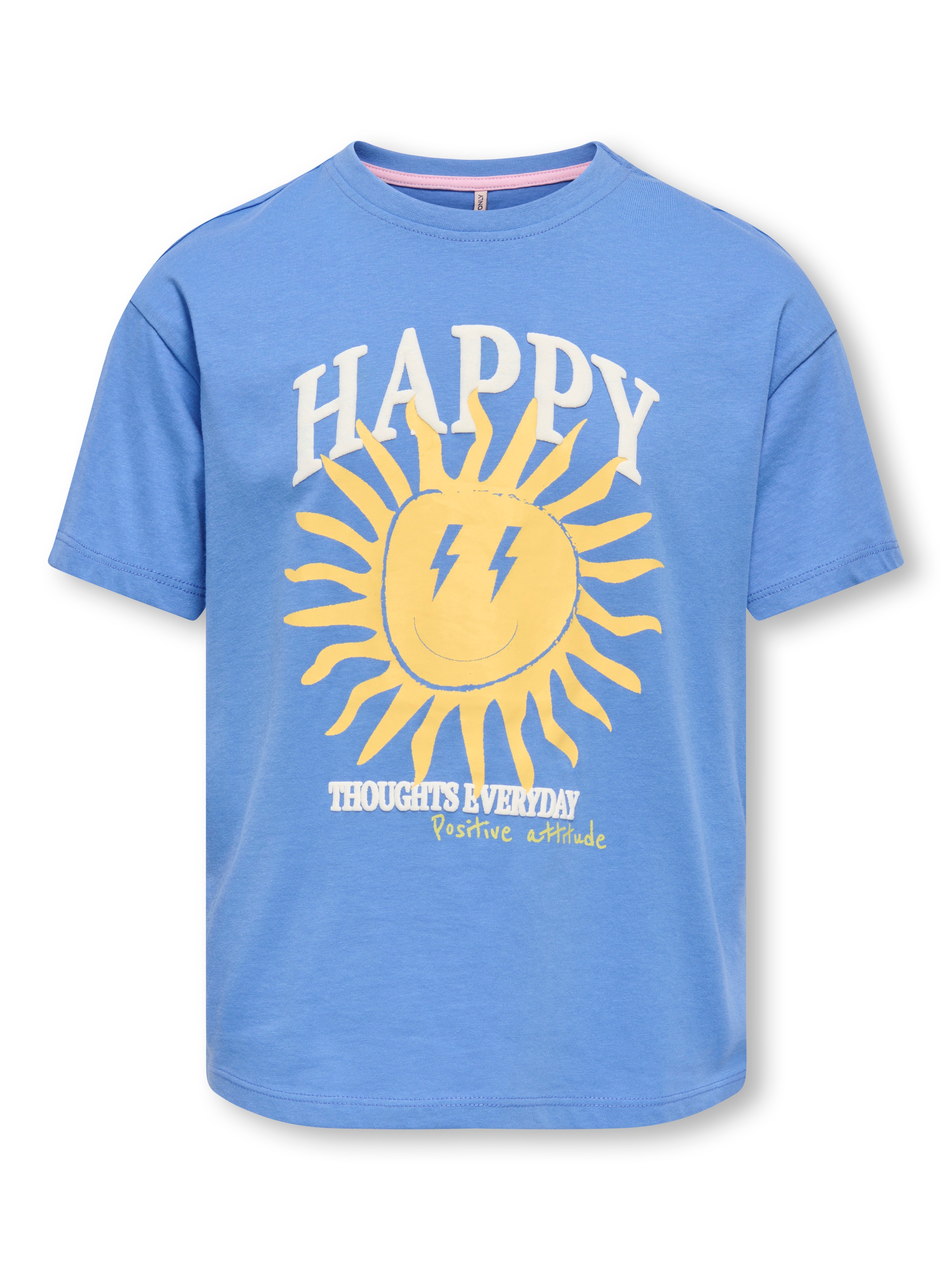 KIDS ONLY T-Shirt "KOGROSITA LIFE S/S LOOSE PRINT TOP JRS" mit gute Laune-Motiven
