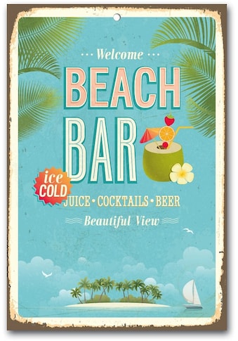 Home affaire Metallbild »Beach Bar«, Masse (B/H): ca. 30/45 cm kaufen