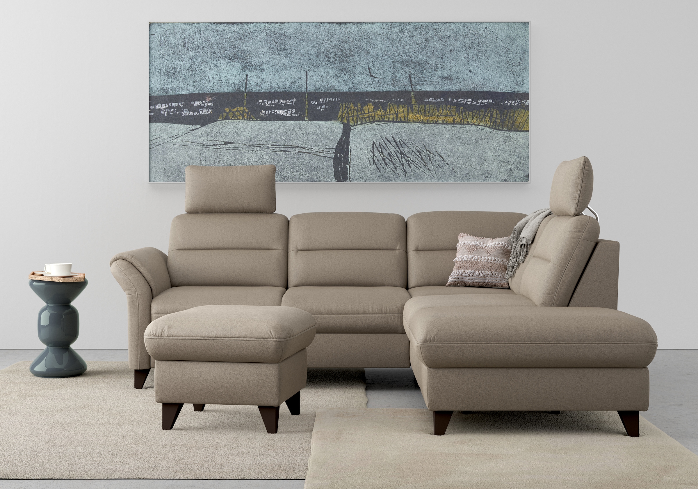 sit&more Stauraumhocker »Mellum«, mit Stauraum und wengefarbenen Holzfüssen
