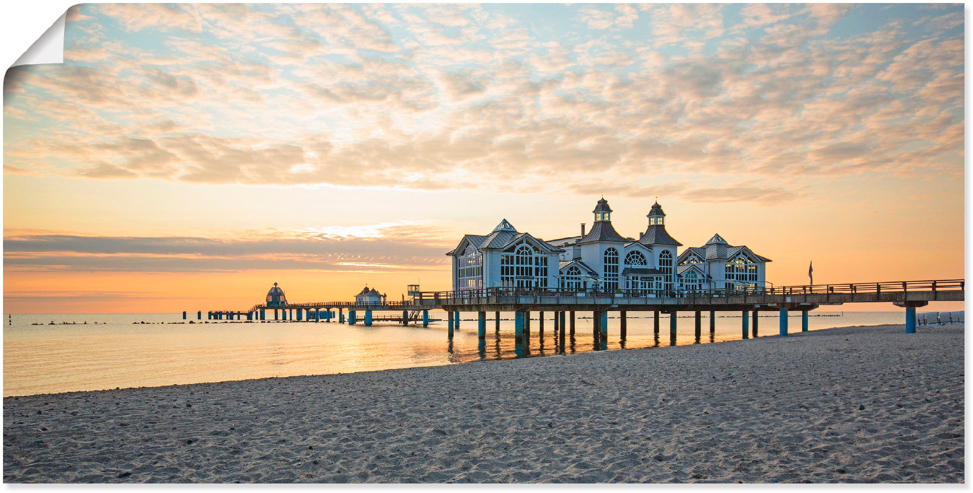 Artland Wandbild »Seebrücke Sellin bei Sonnenaufgang«, Strand, (1 St.), als... kaufen