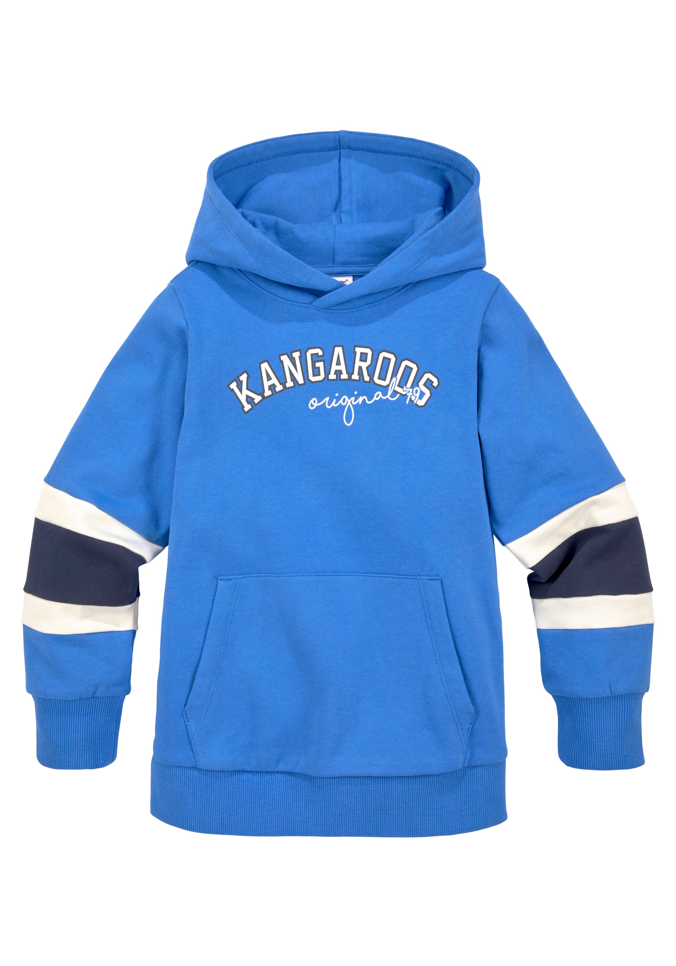 ❤ KangaROOS Kapuzensweatshirt »für kleine Jungen«, mit Streifen an den  Ärmeln entdecken im Jelmoli-Online Shop