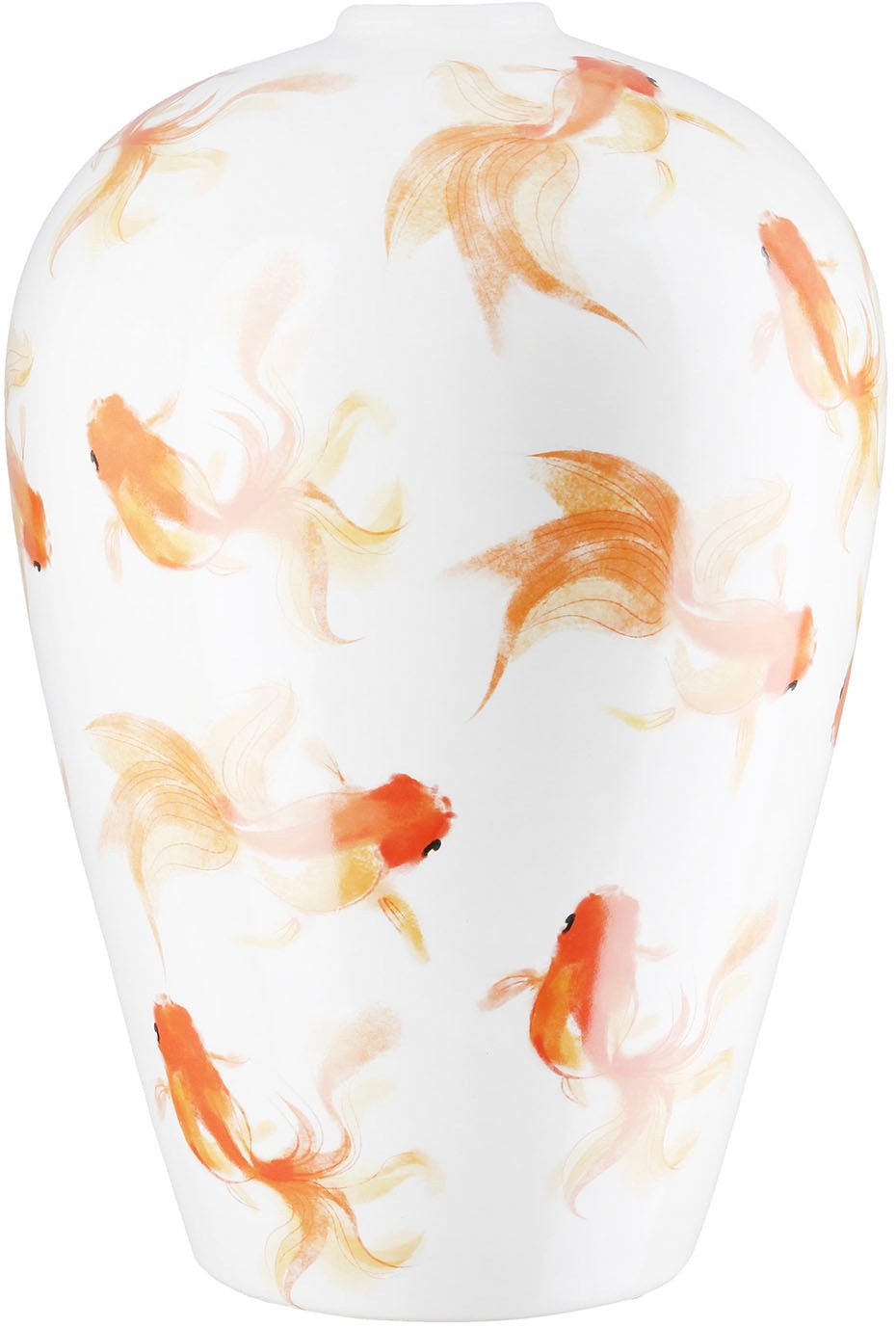 GILDE Tischvase »Vase bauchig Neon weiss H. 30 cm«, (1 St.)
