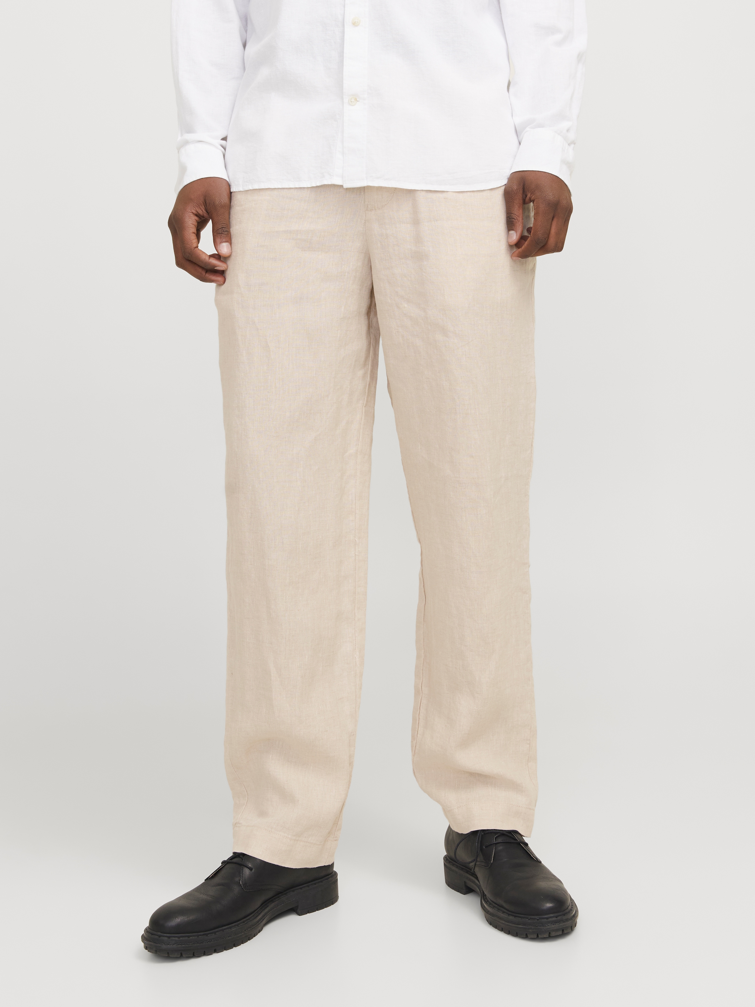 Jack & Jones Chinohose »JPSTKARL LAWRENCE LINEN CHINO SN« Leinen, locker geschnitten