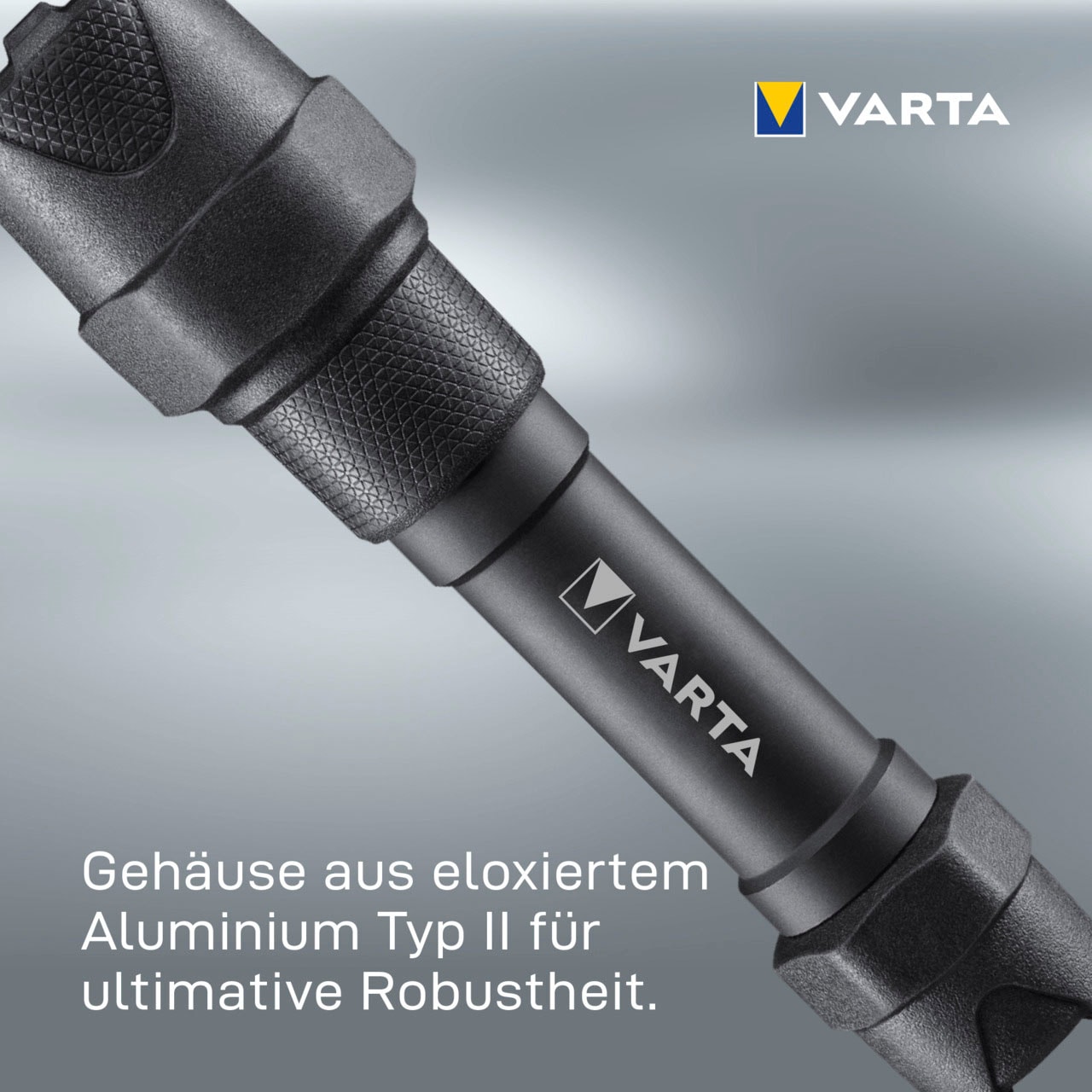 VARTA Taschenlampe »Indestructible F20 Pro 6 Watt LED«, wasser- und staubdicht, stossabsorbierend, eloxiertes Aluminium Gehäuse