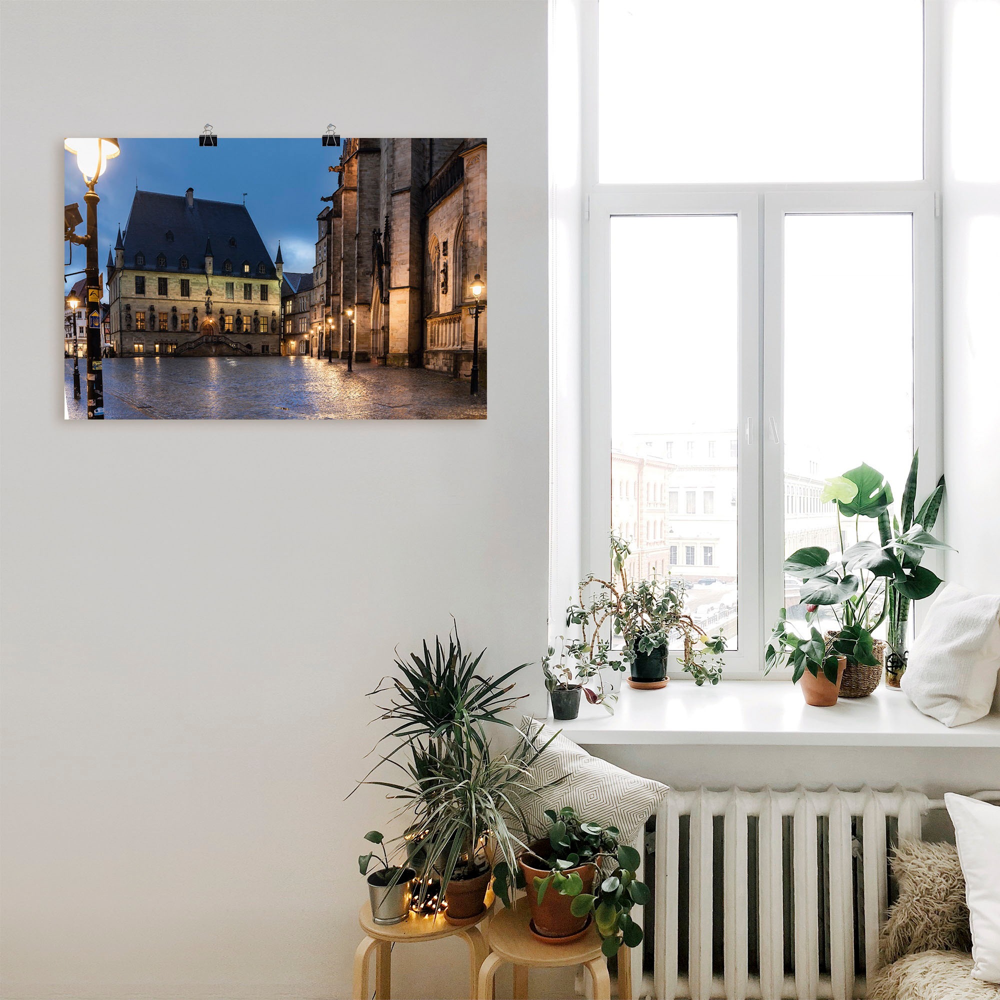 Artland Wandbild »Rathaus Osnabrück I«, Gebäude, (1 St.), als Alubild, Outdoorbild, Poster in verschied. Grössen