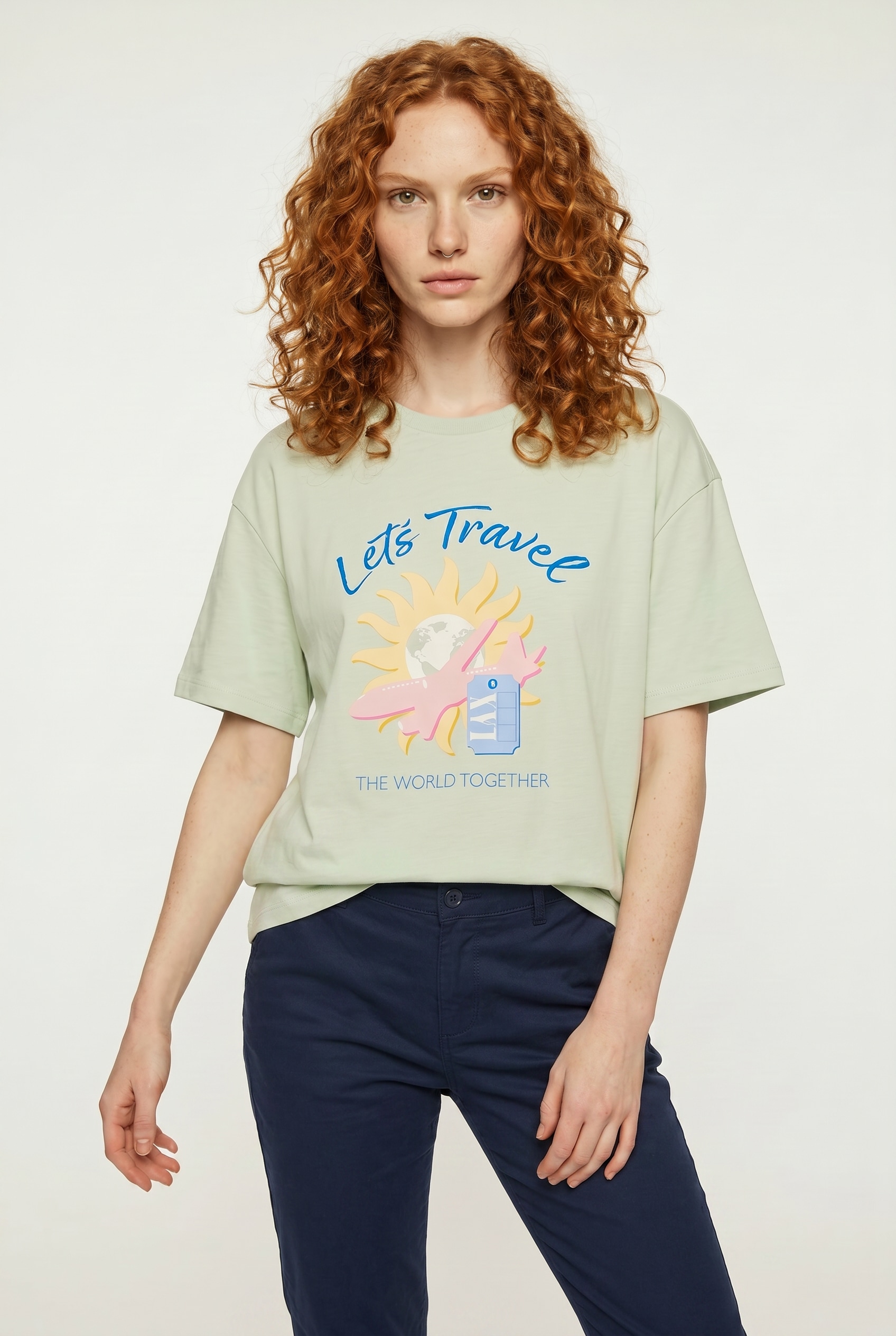 Vero Moda T-Shirt "VMNINNA MIA SS TOP BOX JRS" Baumwolle, Rückenprint
