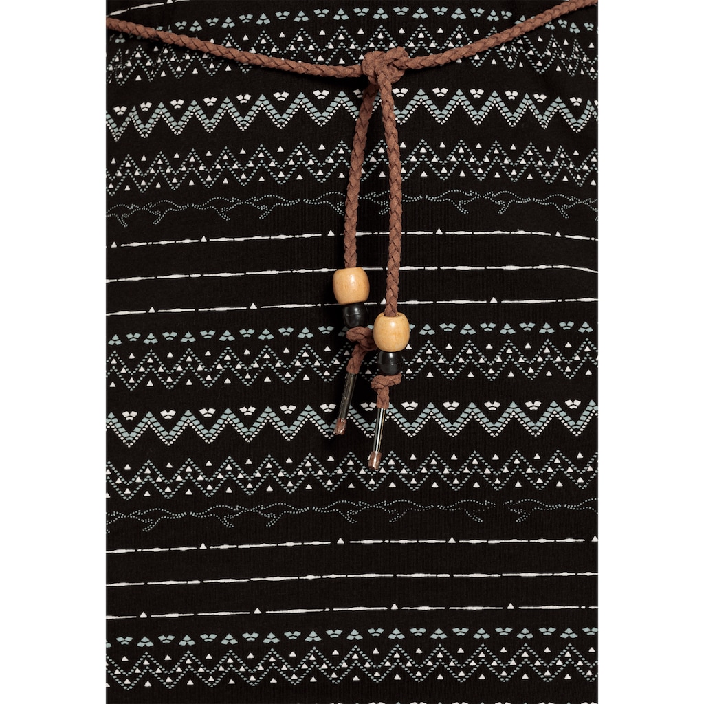 KangaROOS Jerseykleid, (Set, mit abnehmbarem Gürtel), mit modischem Zick-Zack-Streifen-Design - NEUE-KOLLEKTION