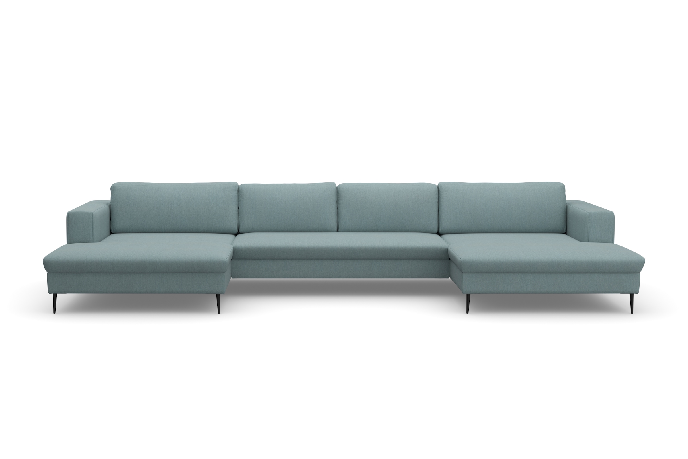 DOMO collection Wohnlandschaft »Modica U-Form«, XXL, in moderner Optik mit, 2 grosszügigen Recamieren, auch in Cord