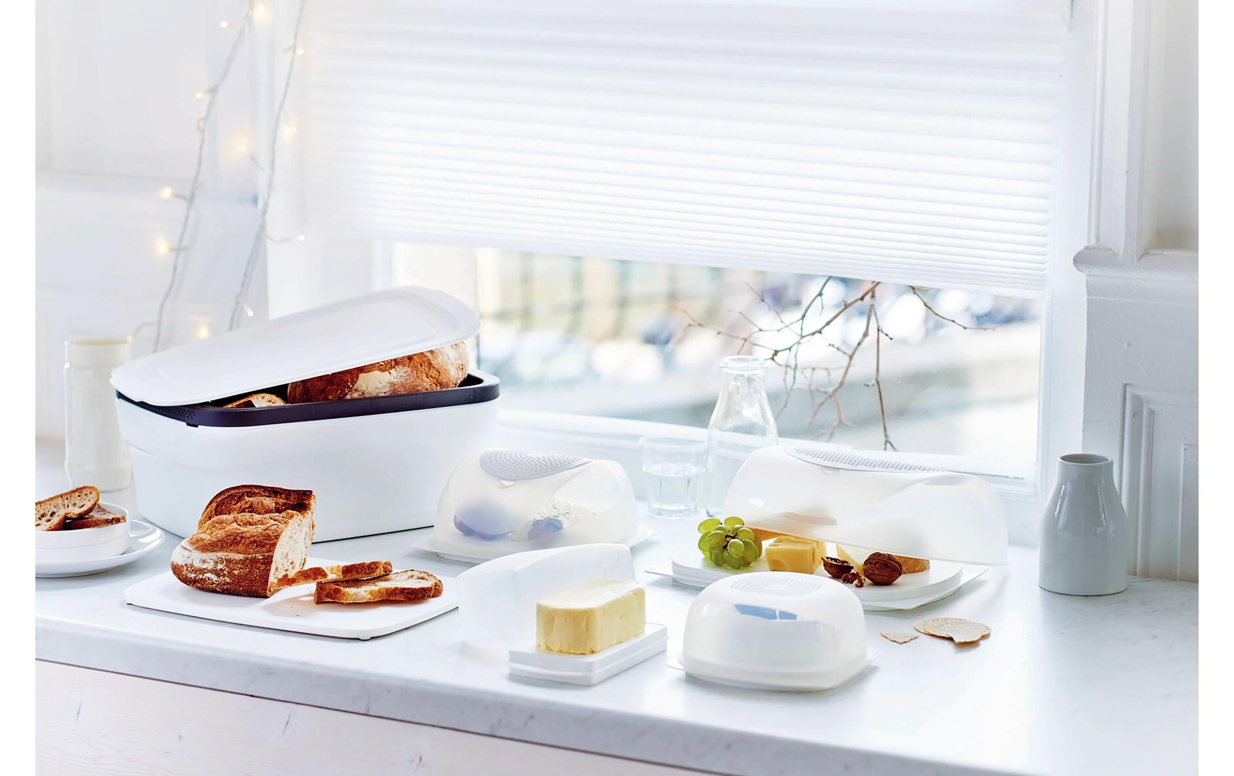 TUPPERWARE Brotkasten »Bread Smart Junior 32 x 16 x 15 cm Weiss«, (1 tlg.)