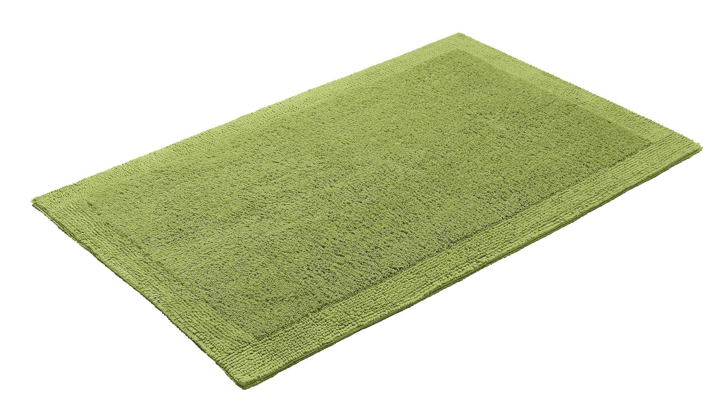 my home Badematte »Kapra, Badvorleger, Badezimmer Teppich«, beidseitig nutzbar-fussbodenheizungsgeeignet-strapazierfähig, mit Bordüre, Badteppich, Badematte, Baumwolle