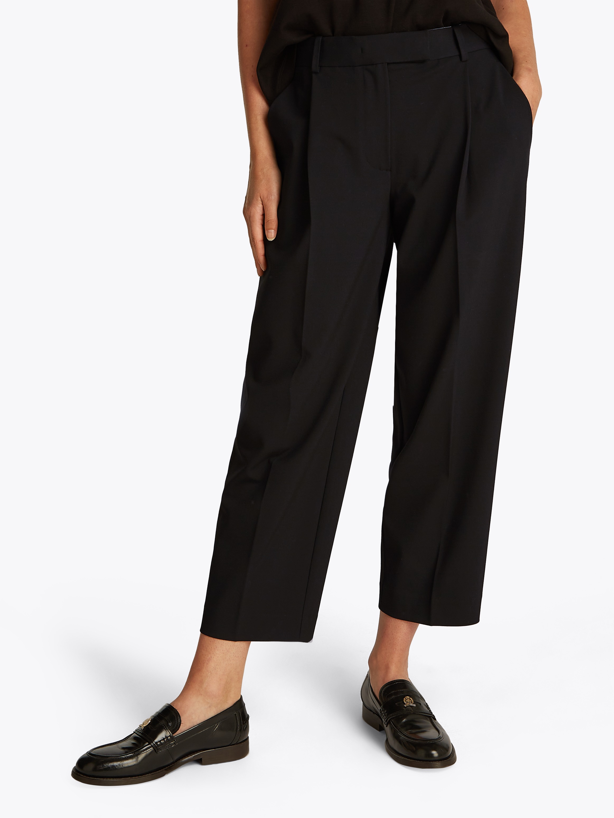 Tommy Hilfiger Webhose »Low Normal Waist Bi-Stretch« Gürtelschlaufe, elastisch, pflegeleicht bügelfrei, Business casual