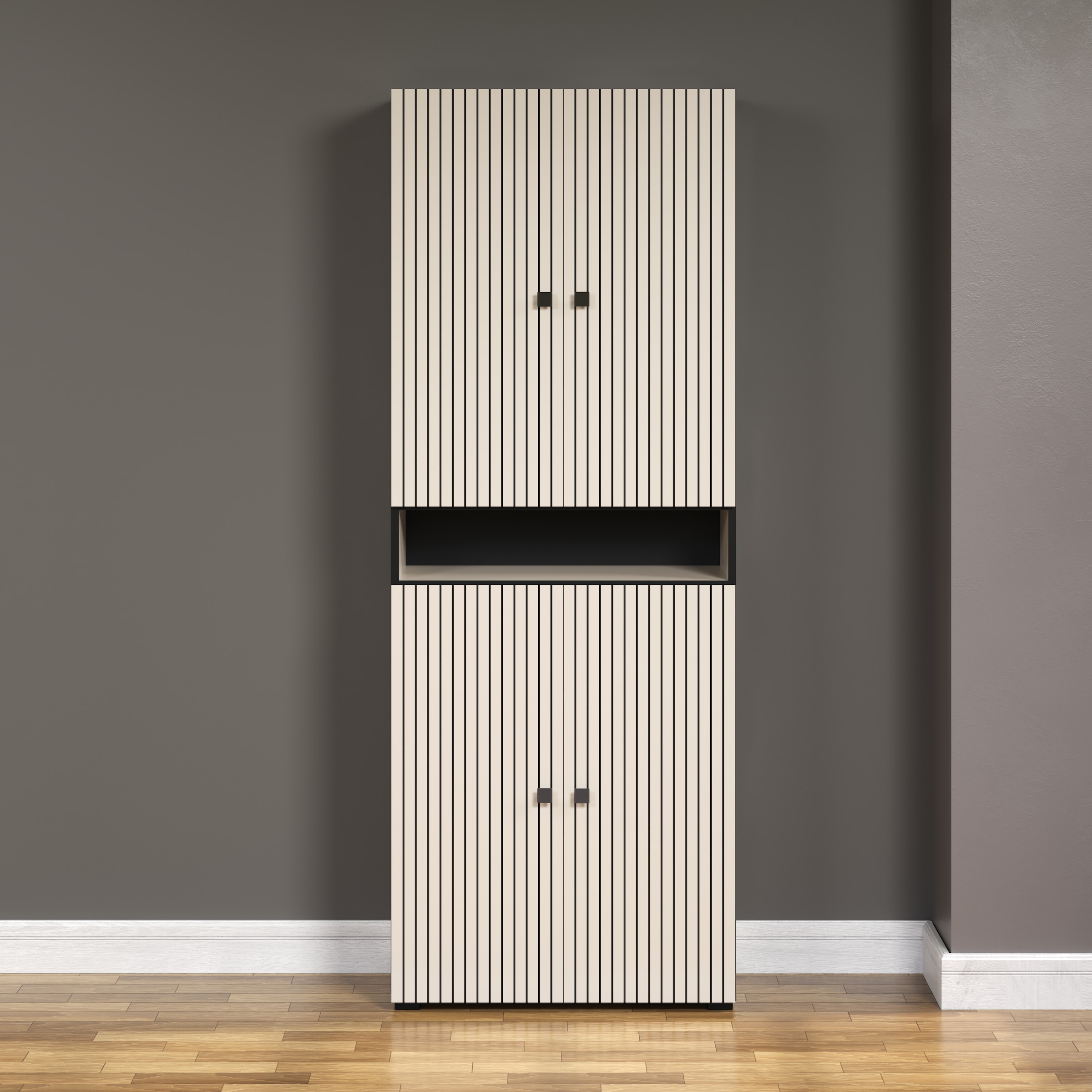 welltime Hochschrank »Amrum«, Badezimmerschrank mit und ohne Schublade - (B/T/H) 40-70/31/186 cm