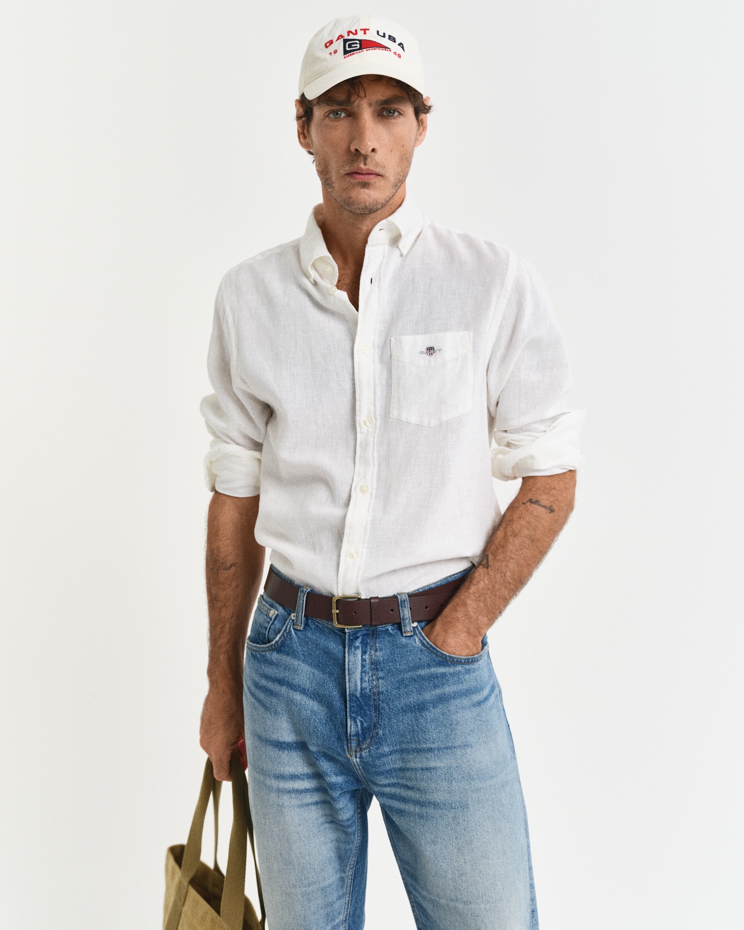 Gant Langarmhemd »REG COTTON LINEN SHIRT«
