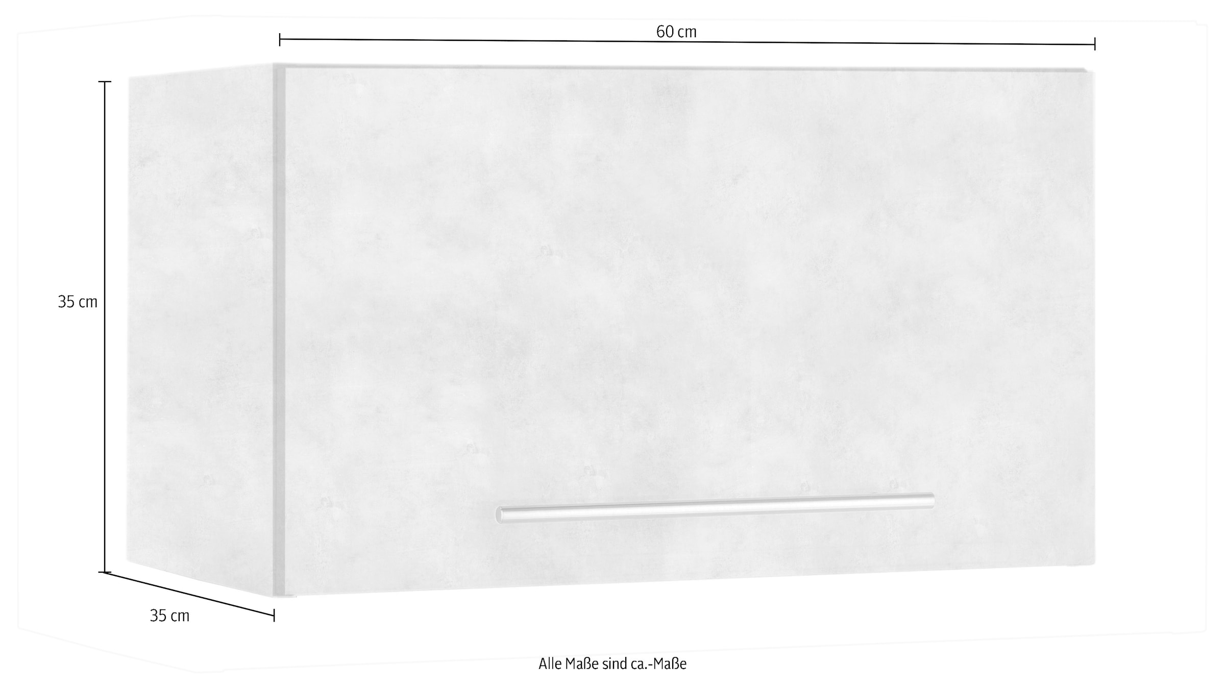 mit 1 Breite rechts/links 60 bestellen wechselbar wiho Hängeschrank online Jelmoli-Versand Küchen | Tür, »Flexi2«, cm,