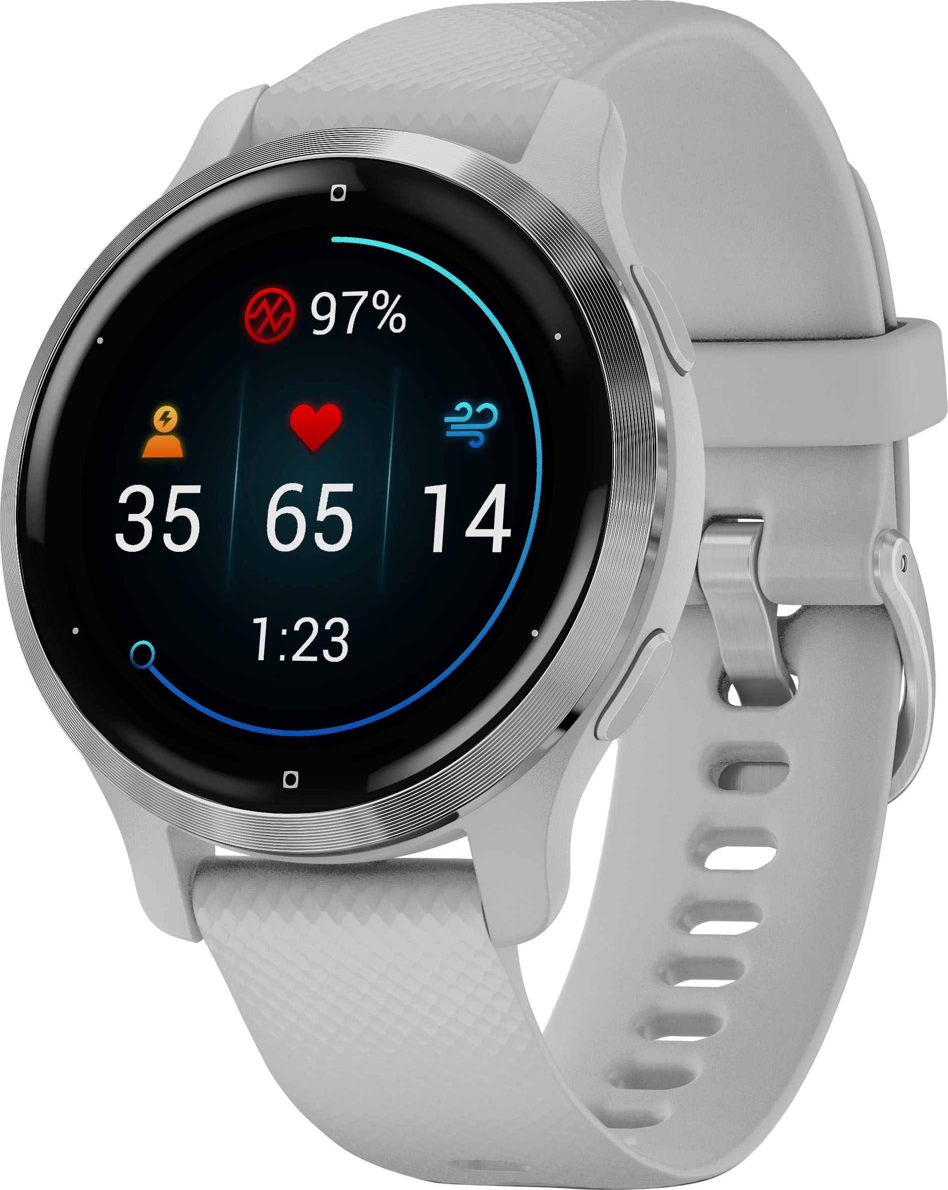 Garmin Smartwatch »Venu 2S«, (2,8 cm / 1,1 Zoll), 8 GB, 25 vorinstallierten Sport-Apps
