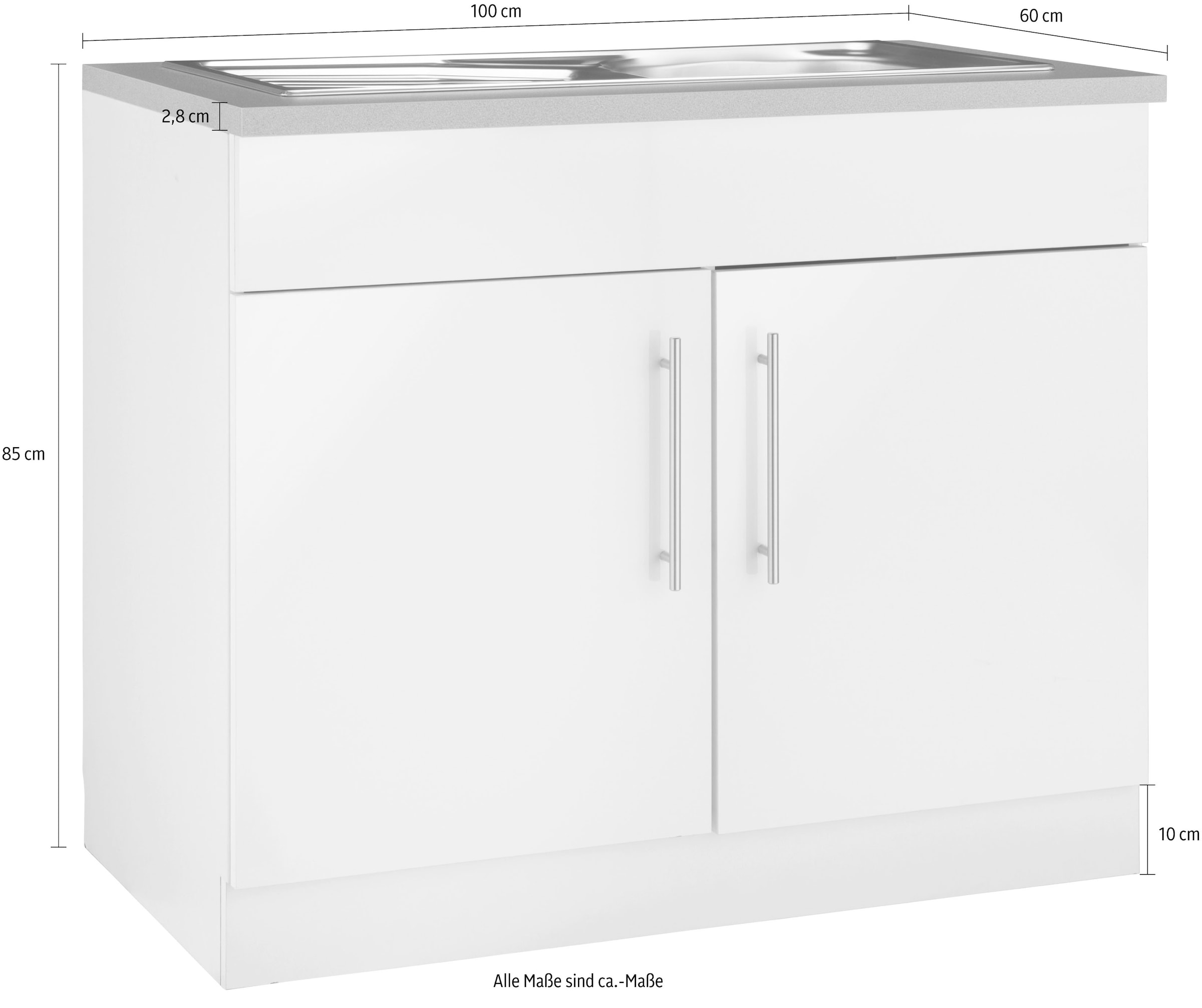wiho Küchen Spülenschrank »Cali«, 100 cm breit