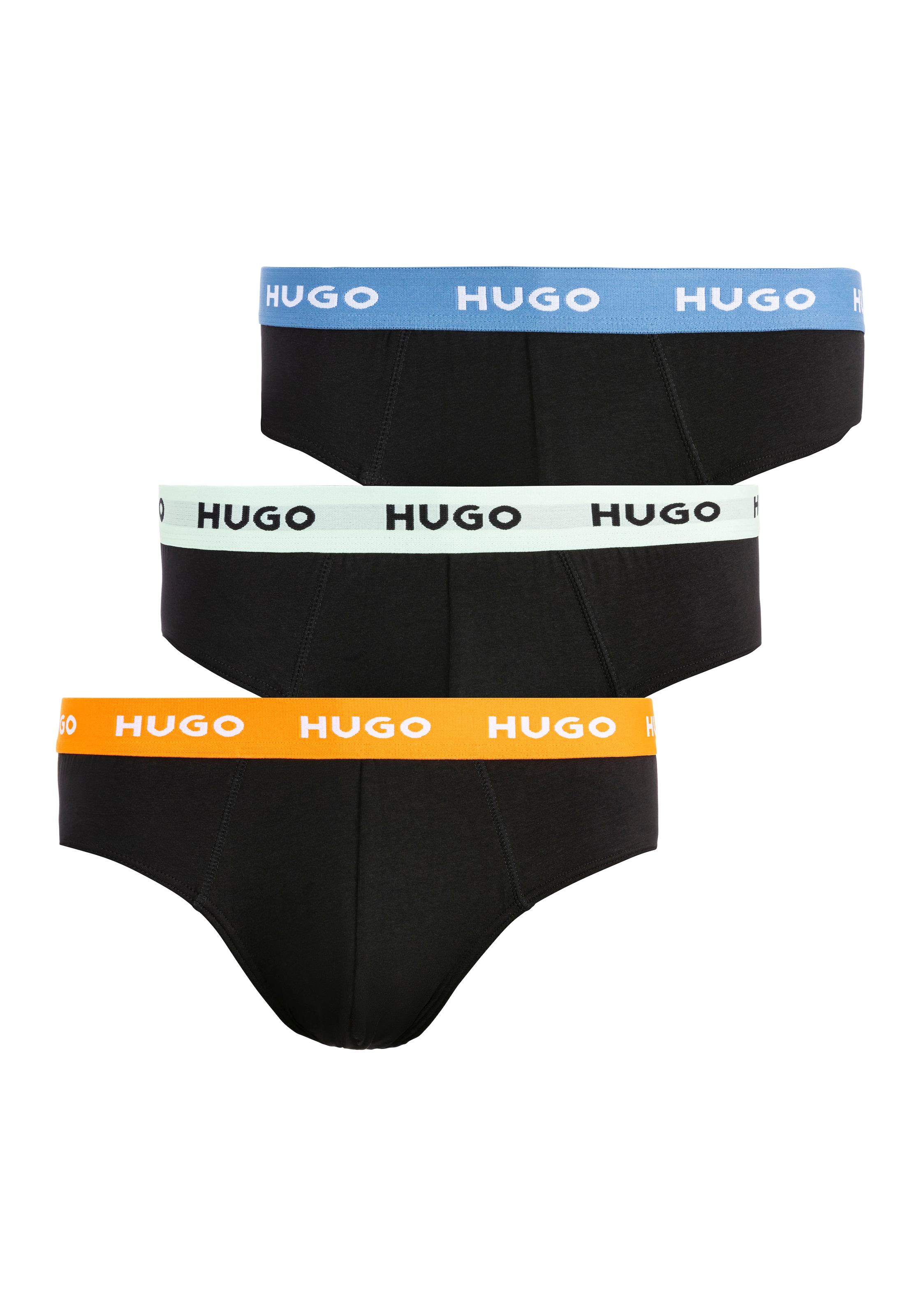 Hüftslip »HIPBRIEF TRIPLETPACK«, mit kontrastfarbenem Logobund