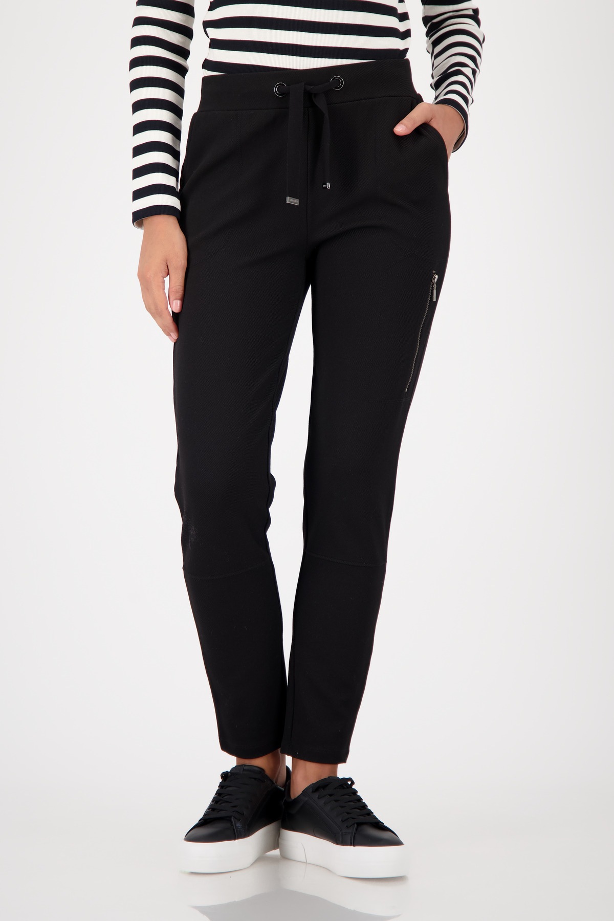Monari Jogger Pants »Hose Basic Rippe« mit schmaler Beinform