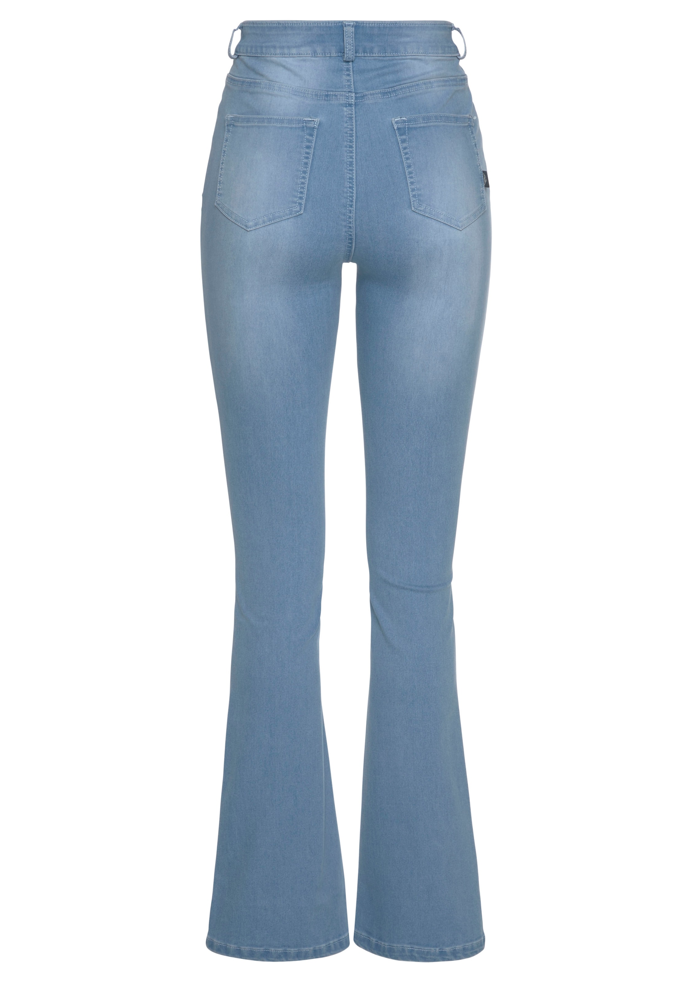 Schweiz Bootcut-Jeans Knopfleiste durchgehender bei Arizona »Ultra online Stretch«, High shoppen Jelmoli-Versand mit Waist