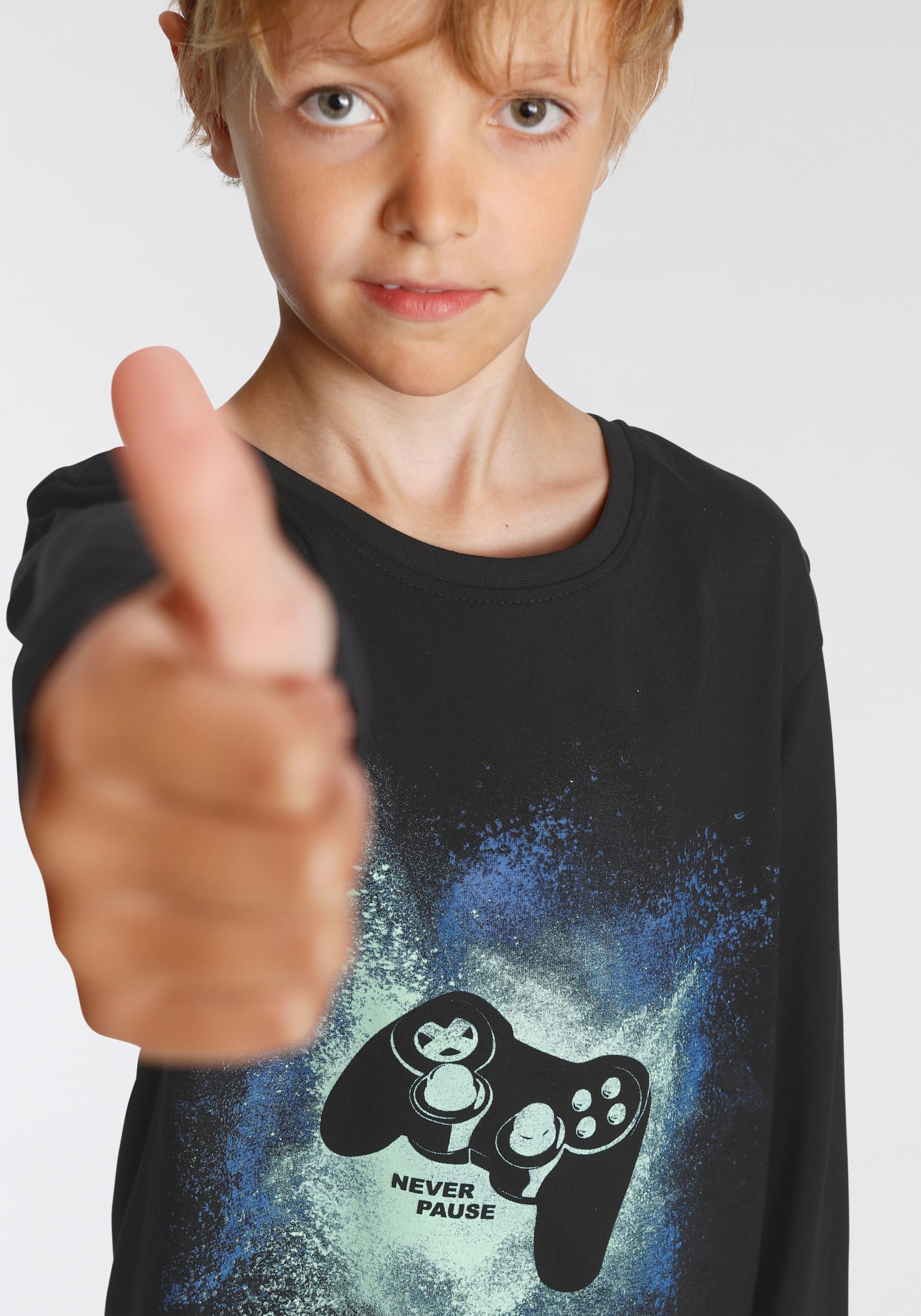 KIDSWORLD Langarmshirt »GAMER«, cooler Print für Jungen