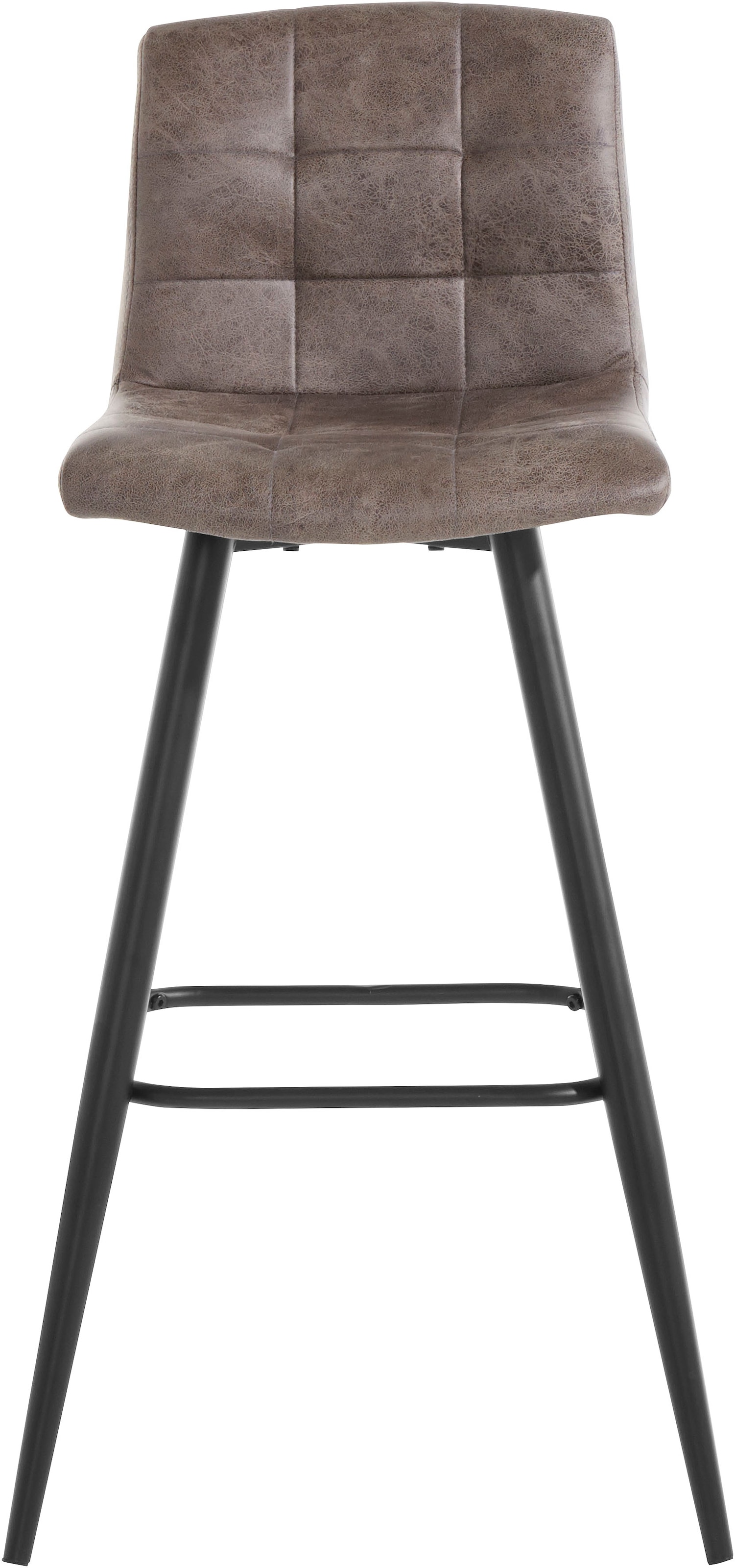 Homexperts Barhocker »Sarah«, (Set, 2er),Bezug in Microfaser Vintage oder Webstoff, mit Fussreling
