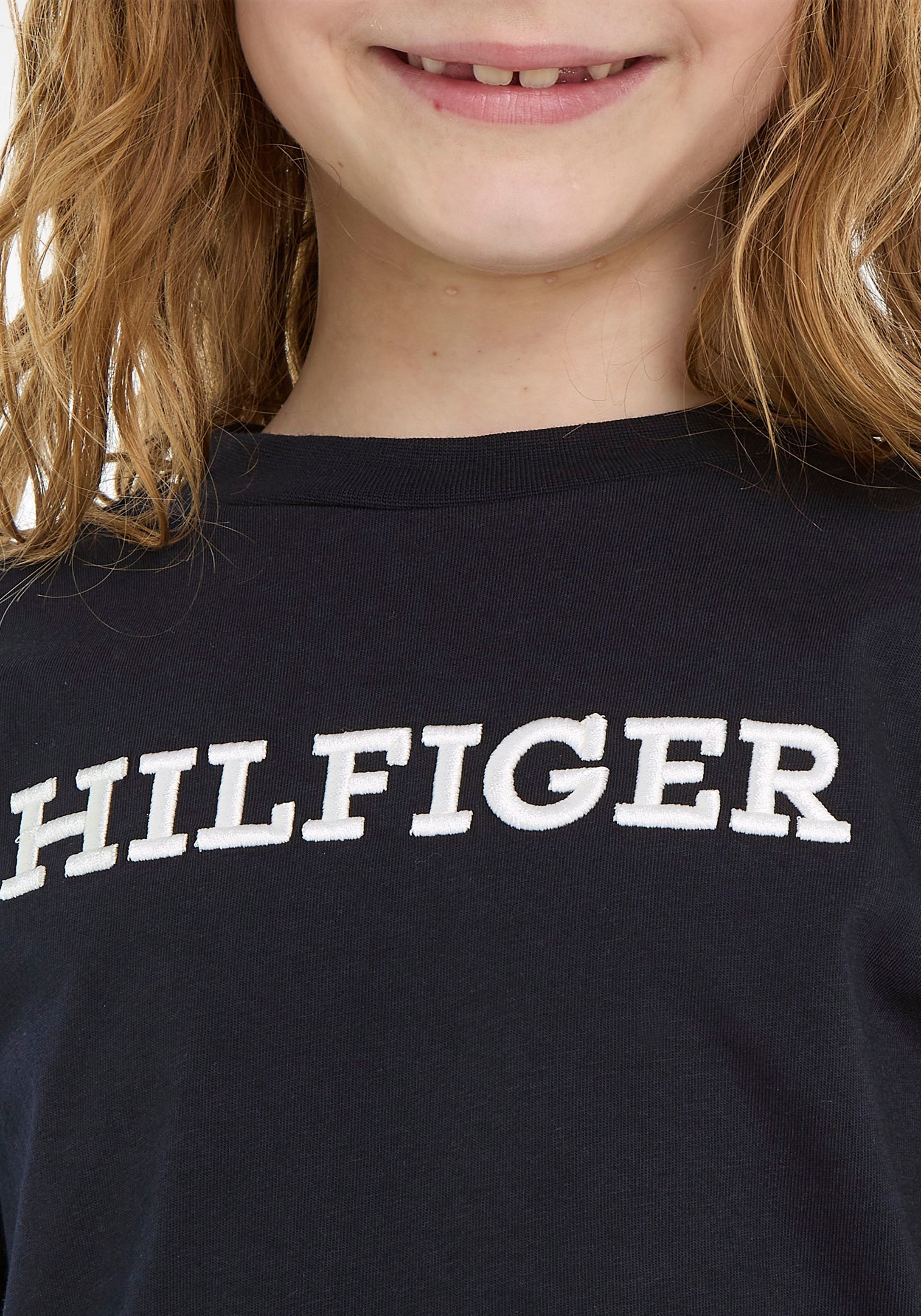 Tommy Hilfiger T-Shirt »U MONOTYPE TEE S/S«, mit grosser Logo-Stickerei