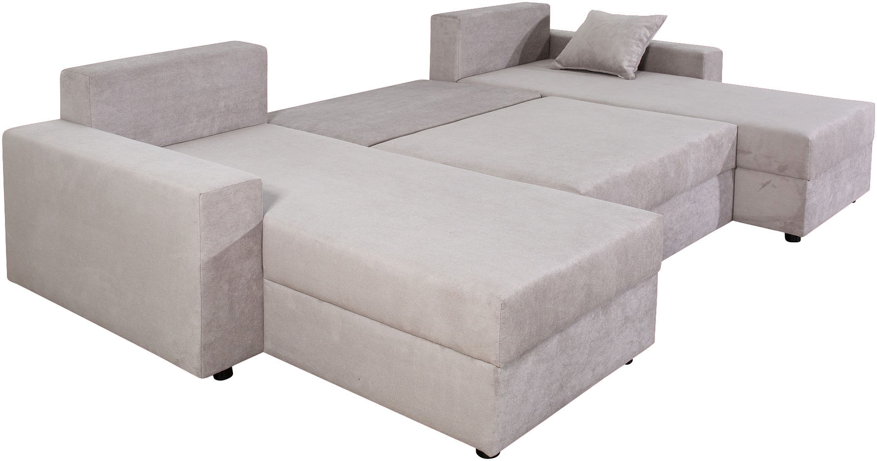 COLLECTION AB Wohnlandschaft »Pico U-Form«, Wohnlandschaft,2 X Ottomane,Polyätherschaum Polsterung