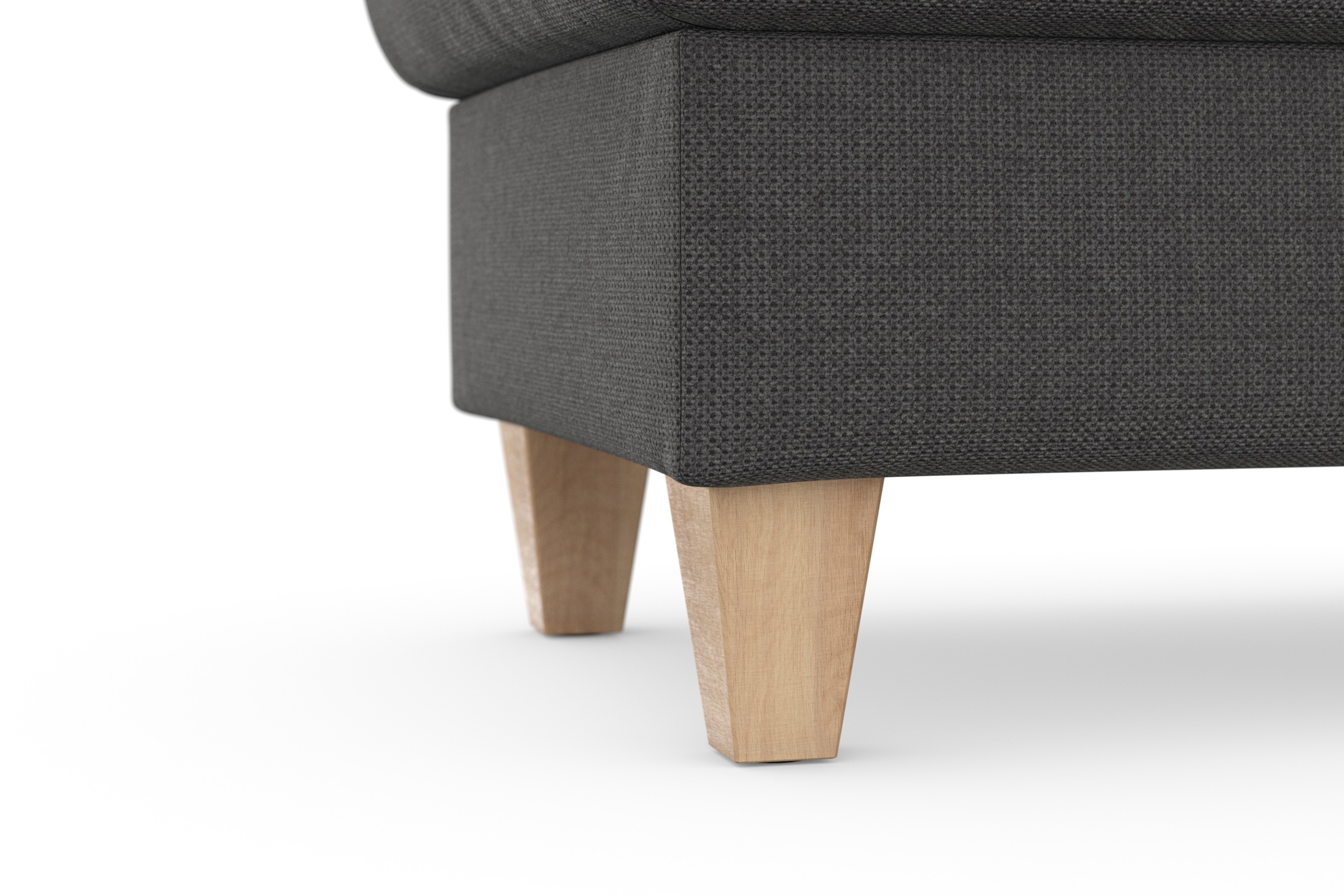sit&more Stauraumhocker »Farö«, mit Stauraum und Federkern und naturfarbenen Füssen