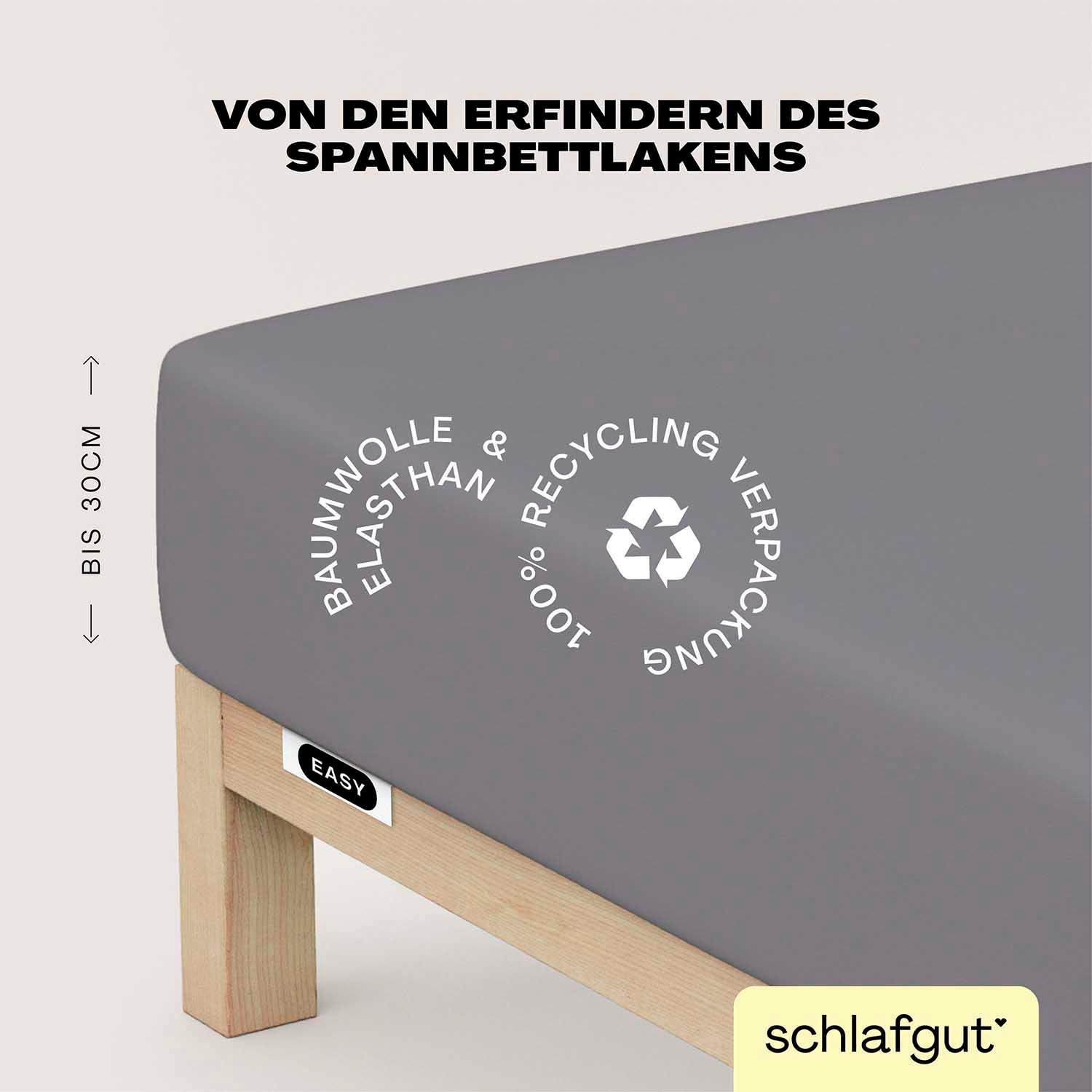 Schlafgut Spannbettlaken »EASY Jersey Elasthan«, MADE IN GREEN by OEKO-TEX®