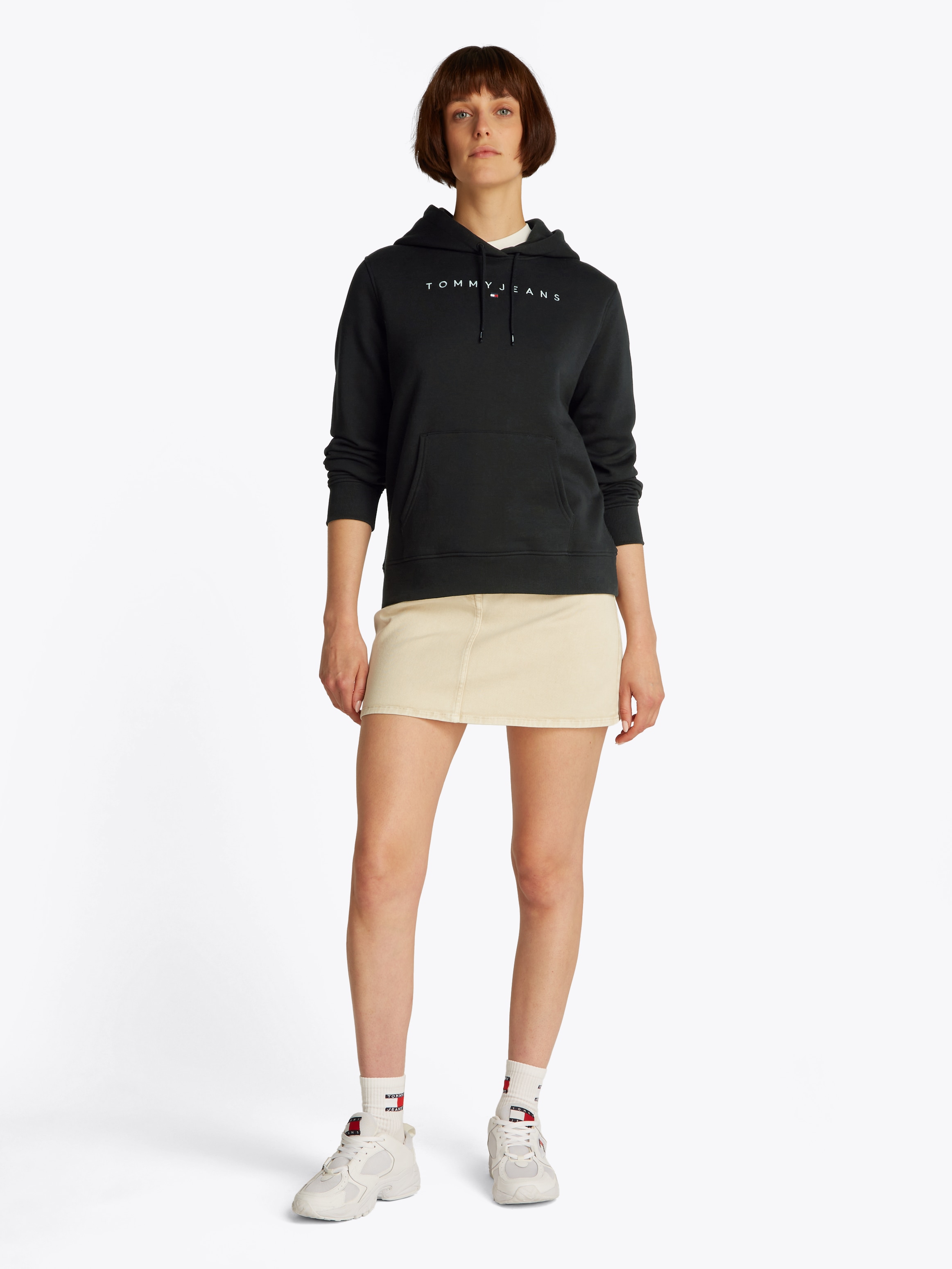 Tommy Jeans Curve Kapuzensweatshirt »TJW REG TONAL LINEAR HOODIE EXT«, in Grossen Grössen, Kapuze, Logostickerei
