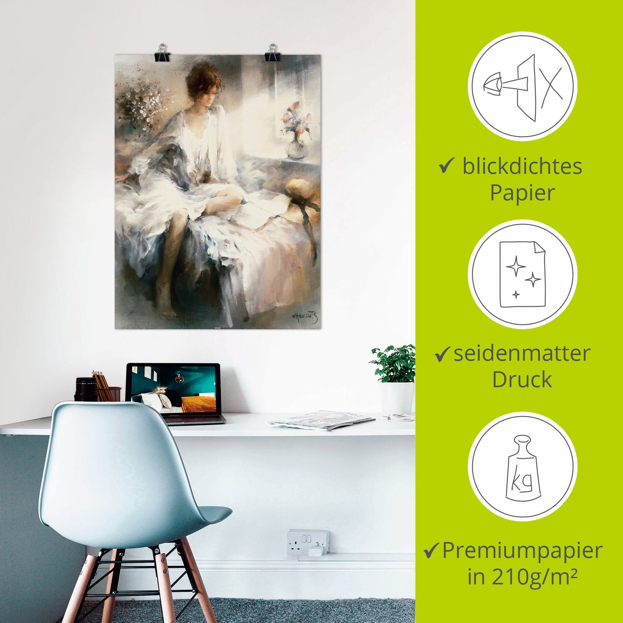Artland Wandbild »Meditation«, Frau, (1 St.), als Leinwandbild, Poster in verschied. Grössen