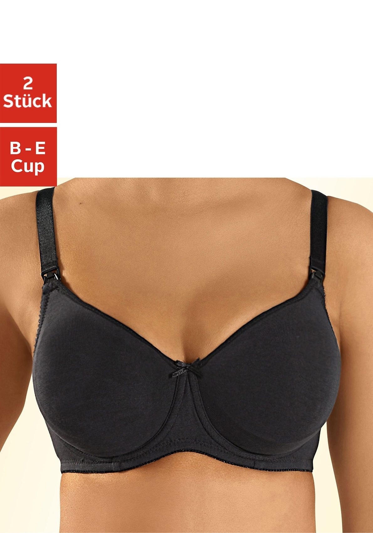 petite fleur Still-BH Packung, 2 Stück, mit Bügel aus Baumwolle