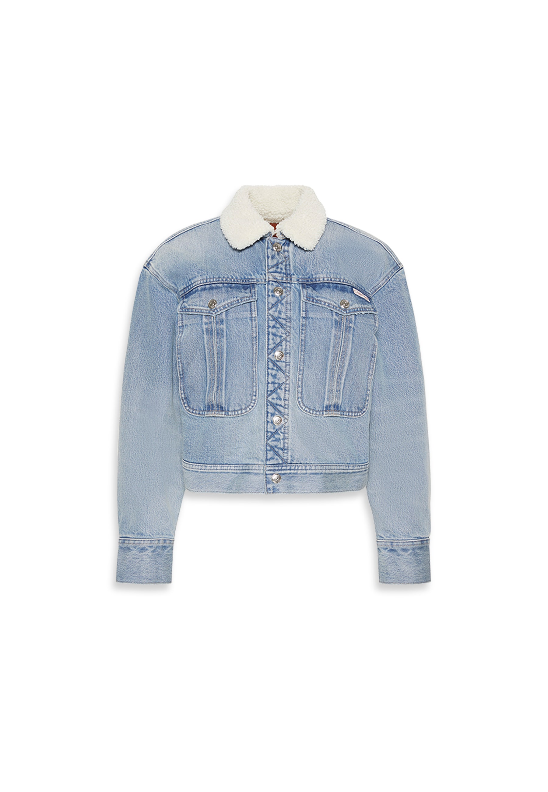 Calvin Klein Jeans Jeansjacke »SHERPA WOOL DENIM JACKET« ohne Kapuze Mit Rundhalsausschnitt, regular fit