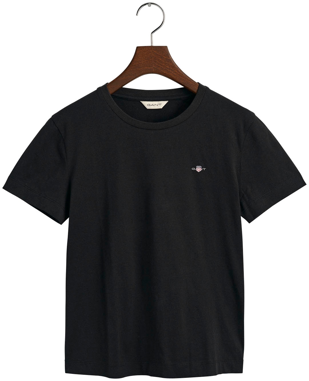 Gant T-Shirt »REG SHIELD Brust online T-SHIRT«, auf mit Schweiz -Grafik bei aufgestickten bestellen Jelmoli-Versand kleinen Wappen einer KA der