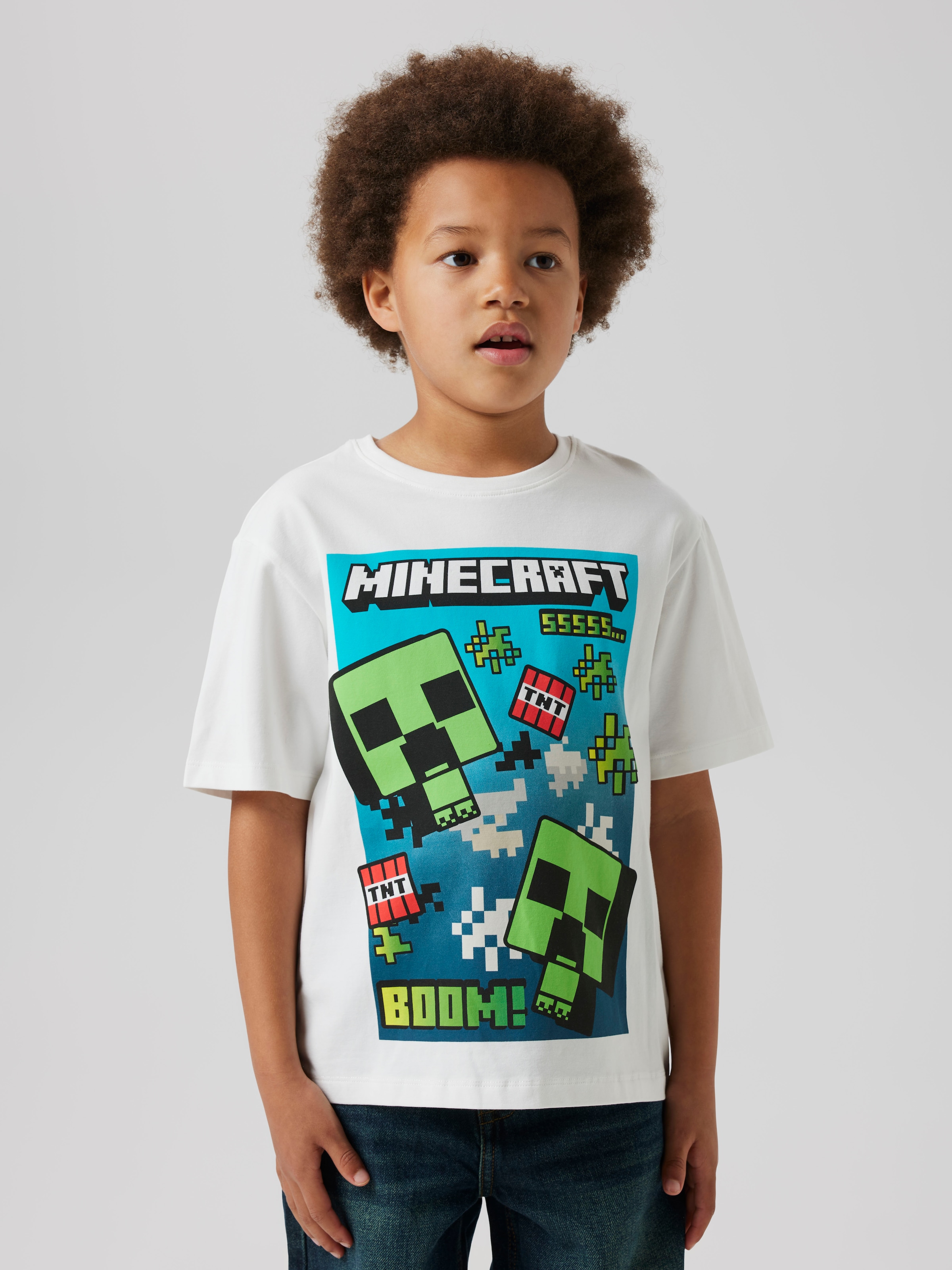 Name It T-Shirt »NKMMUS für Jungen mit Minecraft-Print und elastischem Bund« regular fit, Jersey, Rundhals, Print