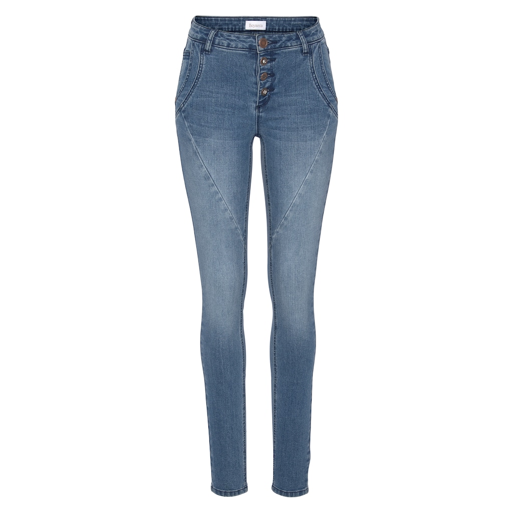 Boysen's Skinny-fit-Jeans, mit glitzernden Zierknöpfen - NEUE KOLLEKTION
