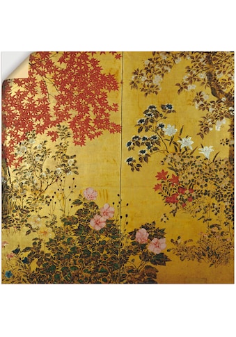 Artland Wandbild »Japanischer Wandschirm 18. Jahrhundert«, Pflanzen, (1 St.), in... kaufen